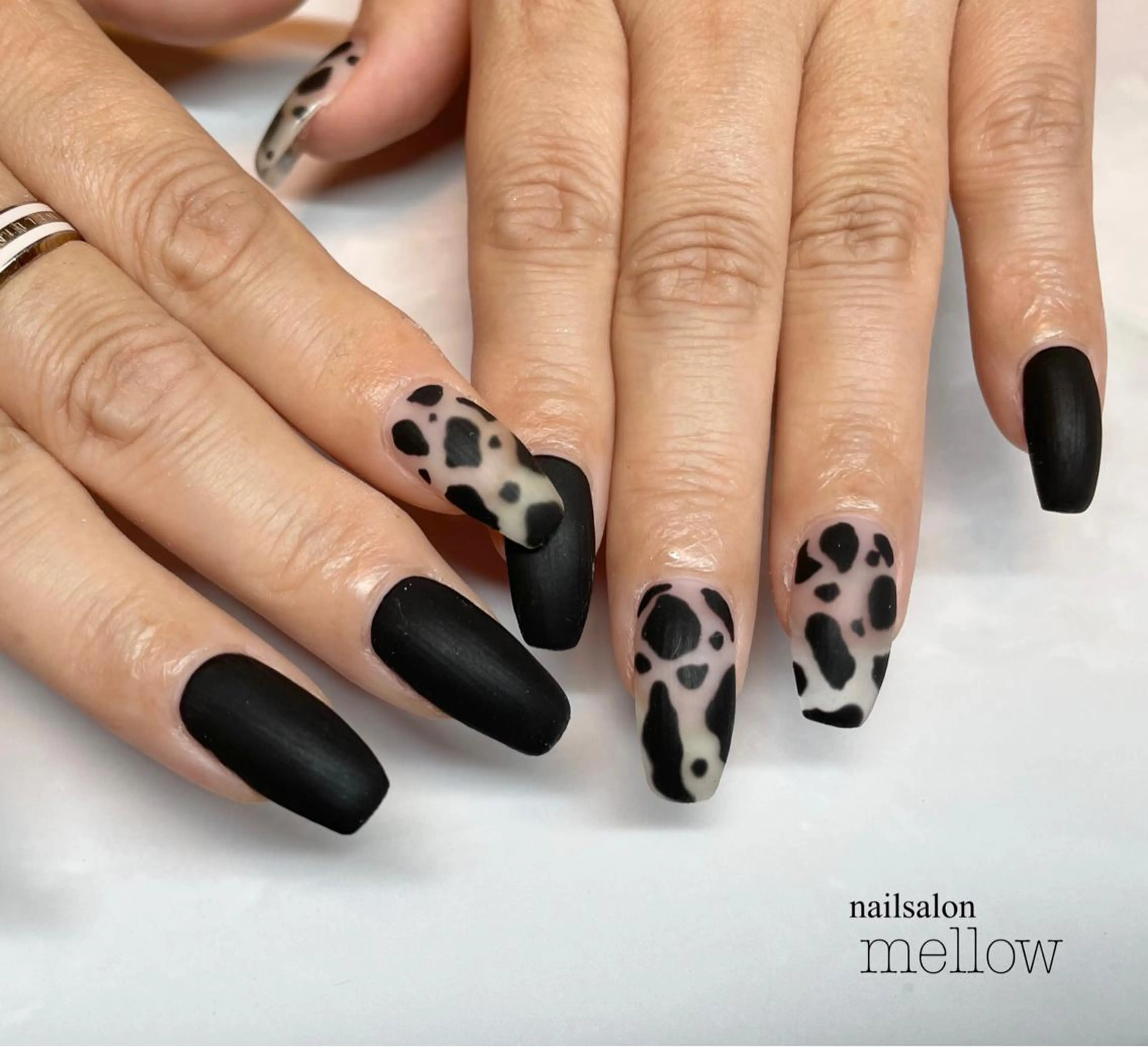 ネイル アニマル柄 マットネイル 大山 浩美のネイルデザイン