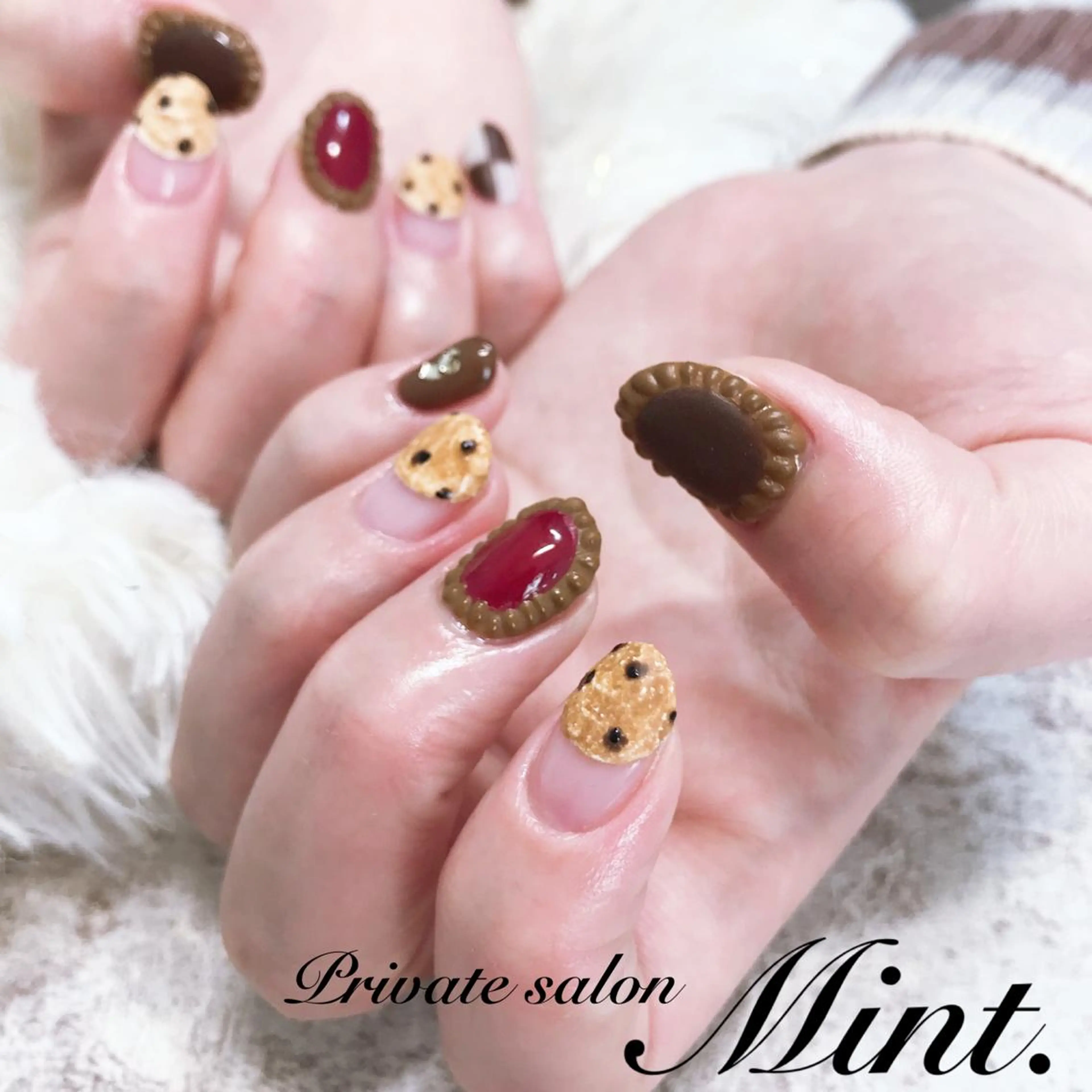 ミディアム ネイル ジェルネイル 持ち込み Mint. nailのネイルデザイン