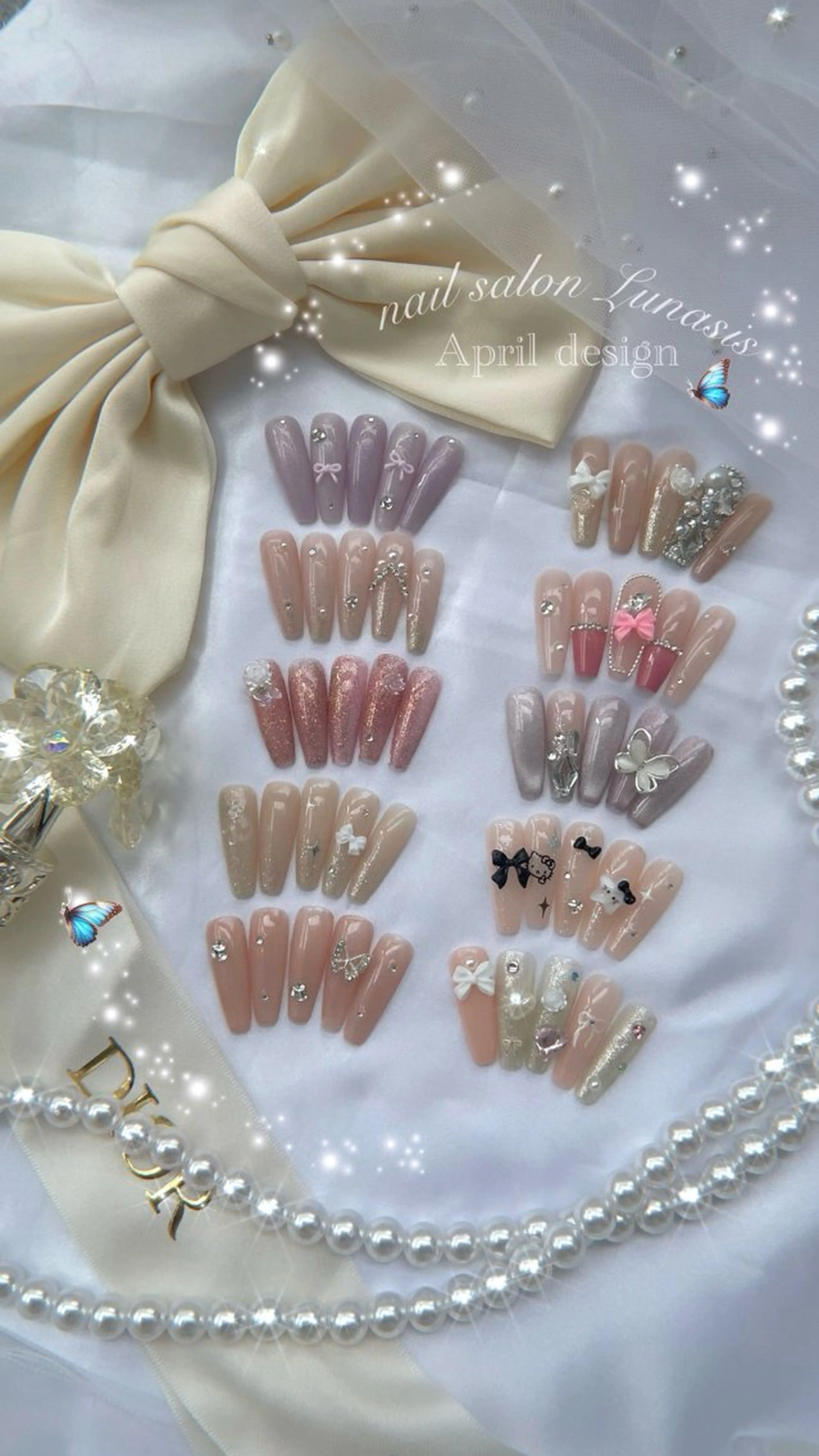 ネイル 春ネイル ワンホンネイル ハンドネイル nail salon Lunasisのネイルデザイン