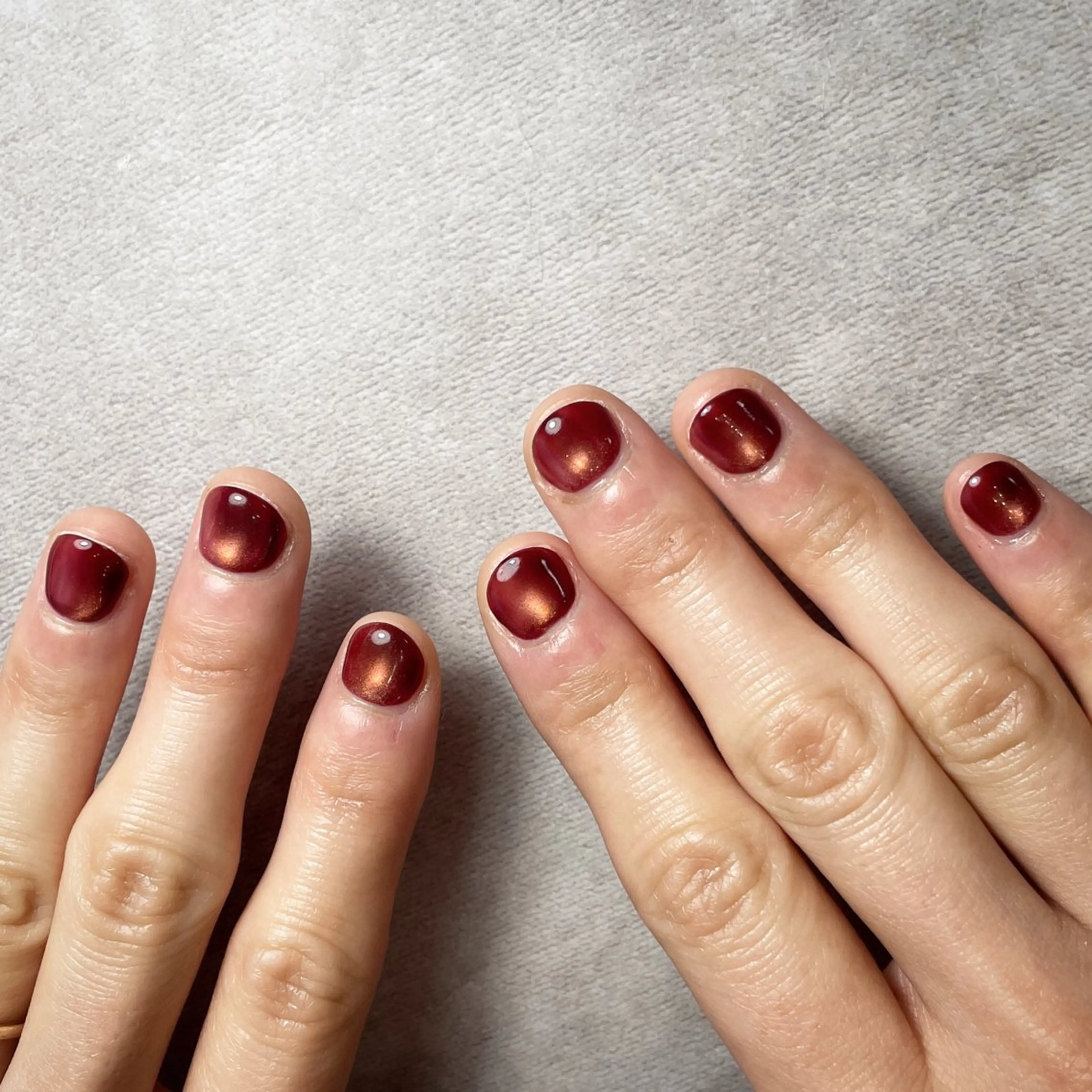 ネイル ボルドー マグネットネイル ビー玉ネイル ショートネイル ハンドネイル K Harukaのネイルデザイン