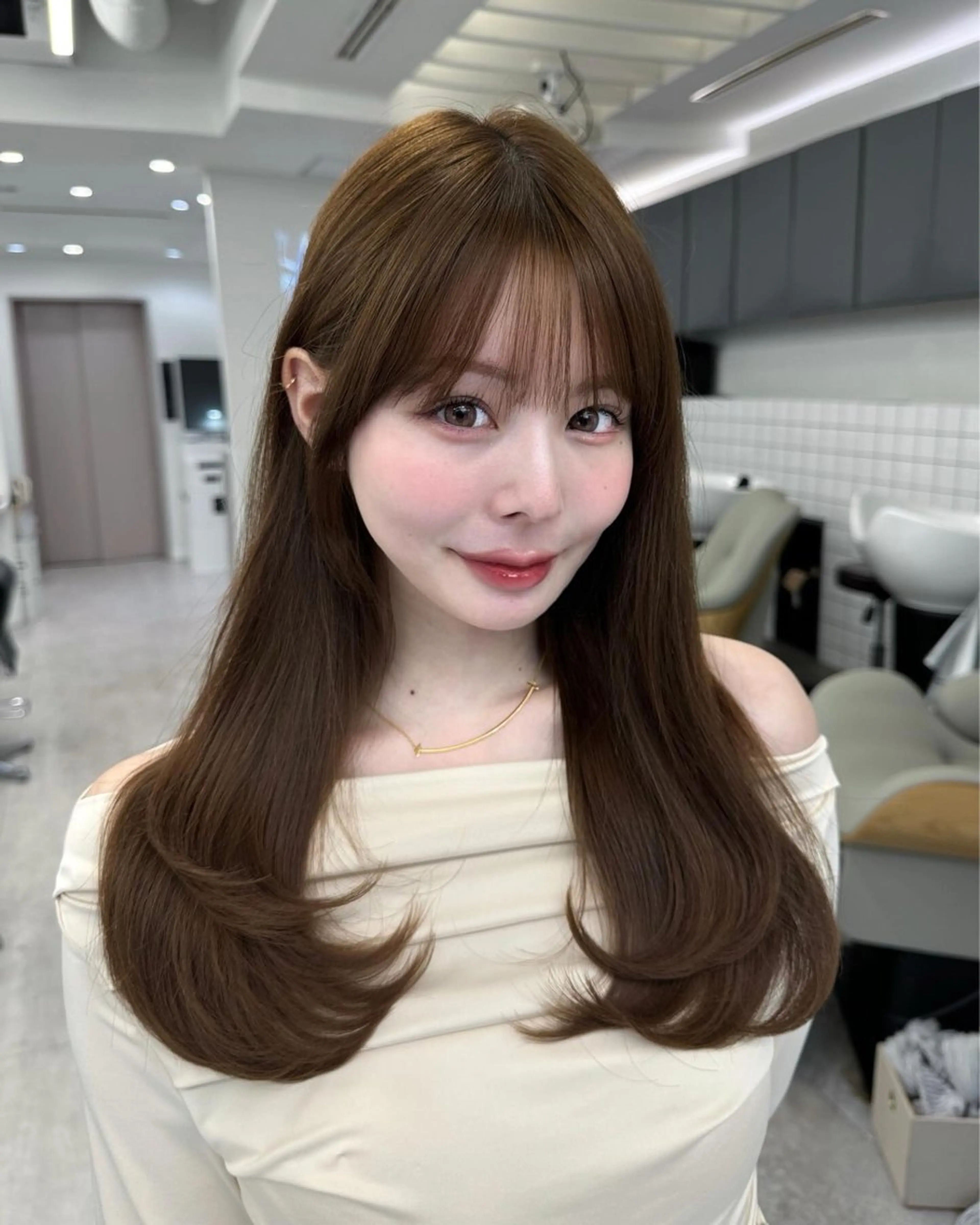 ロング 映える顔まわり/前髪 特化 💗 ユキマのヘアスタイル