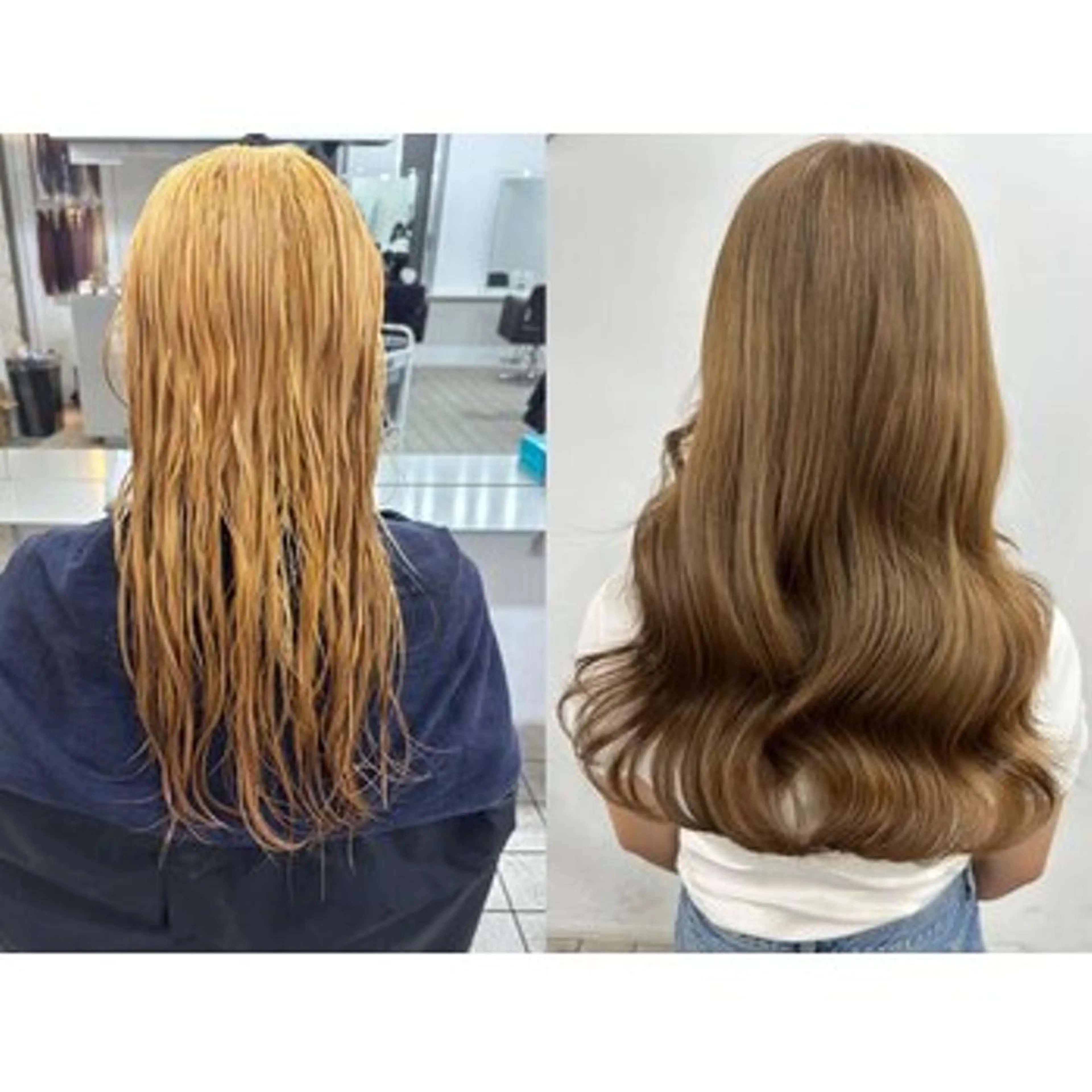 カラー ヘアアレンジ ロング シールエクステ アディクシーカラー バレイヤージュ ブリーチ ケアブリーチ エクステ LuciA\5900のヘアスタイル