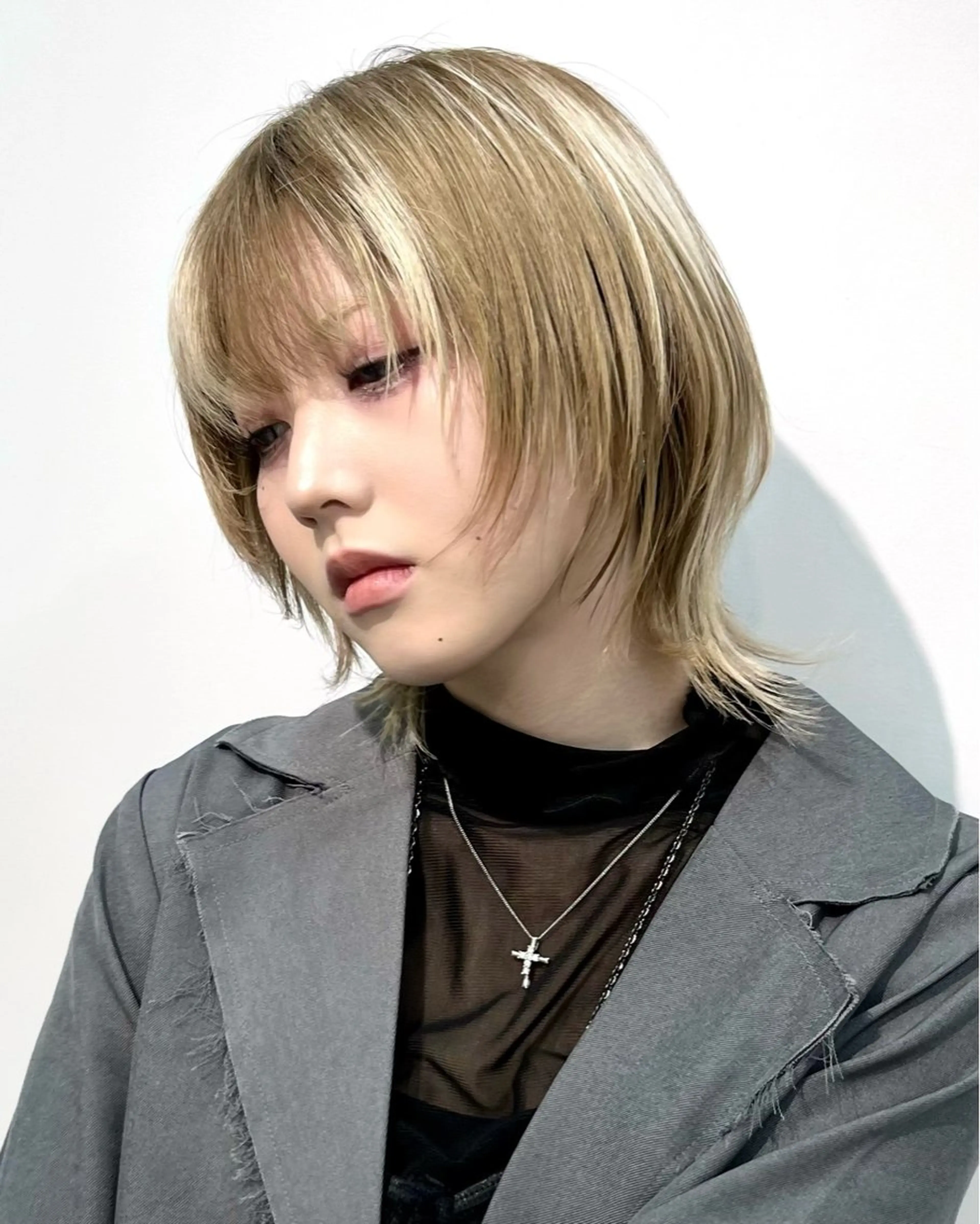 ミディアム 顔まわり/ボブウルフ 🤍愛唯(めい)のヘアスタイル