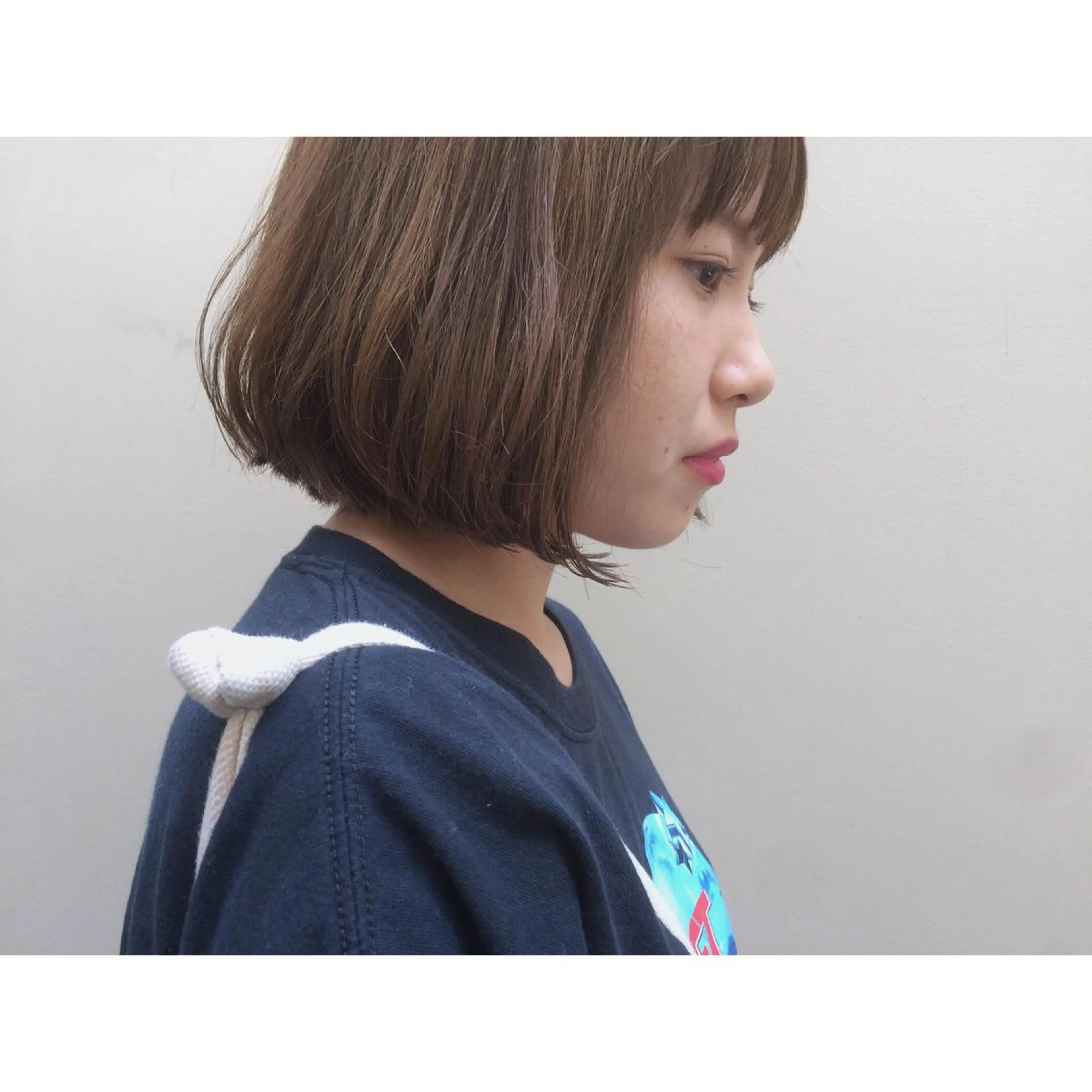 ショート ミディアム カラー 切りっぱなしボブ ハイライトカラー イルミナカラー ボブ ハイライト 日々所属・谷 大地のヘアスタイル