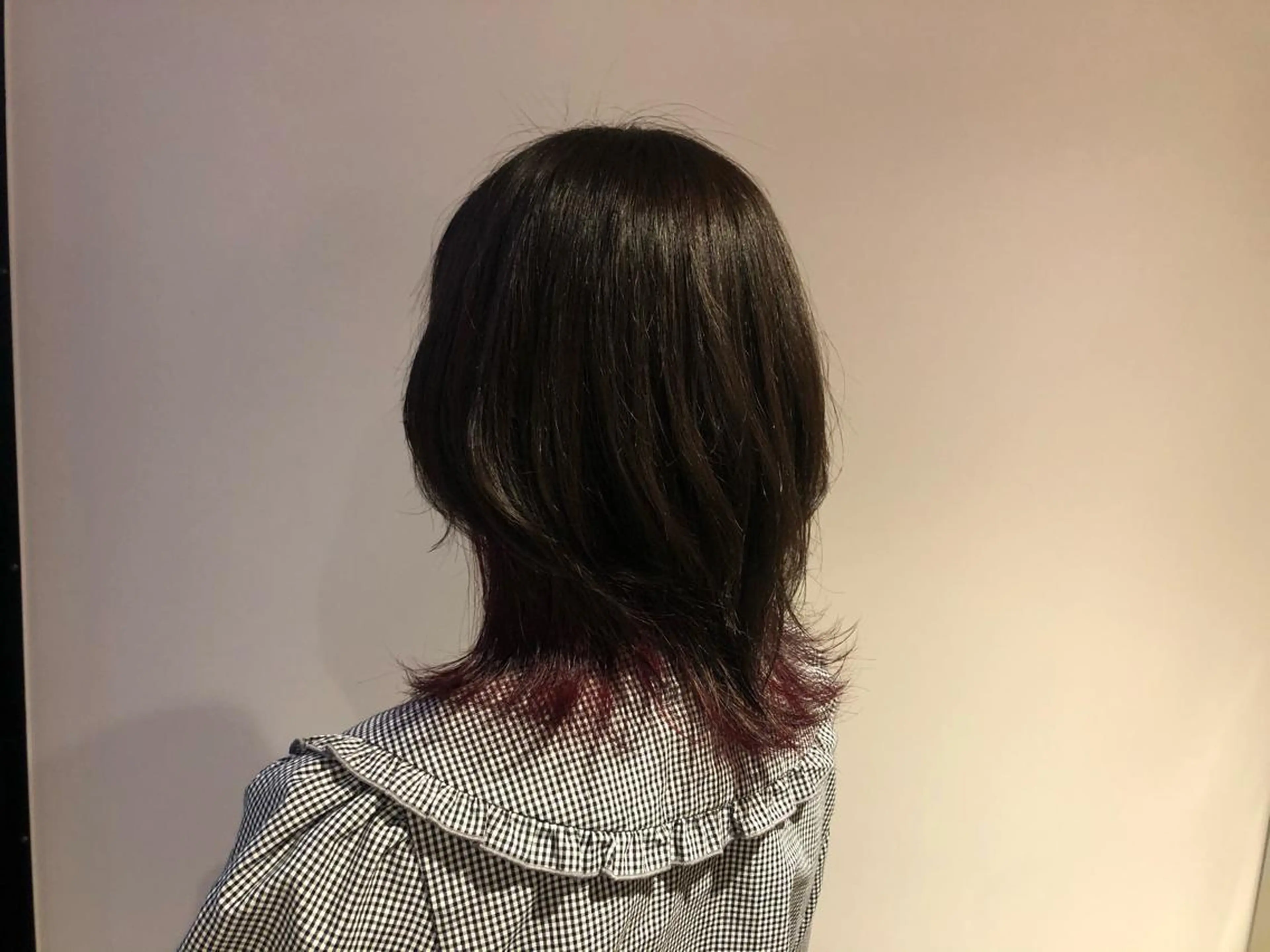 ミディアム カラー アッシュ インナーカラー たけだ れなのヘアスタイル