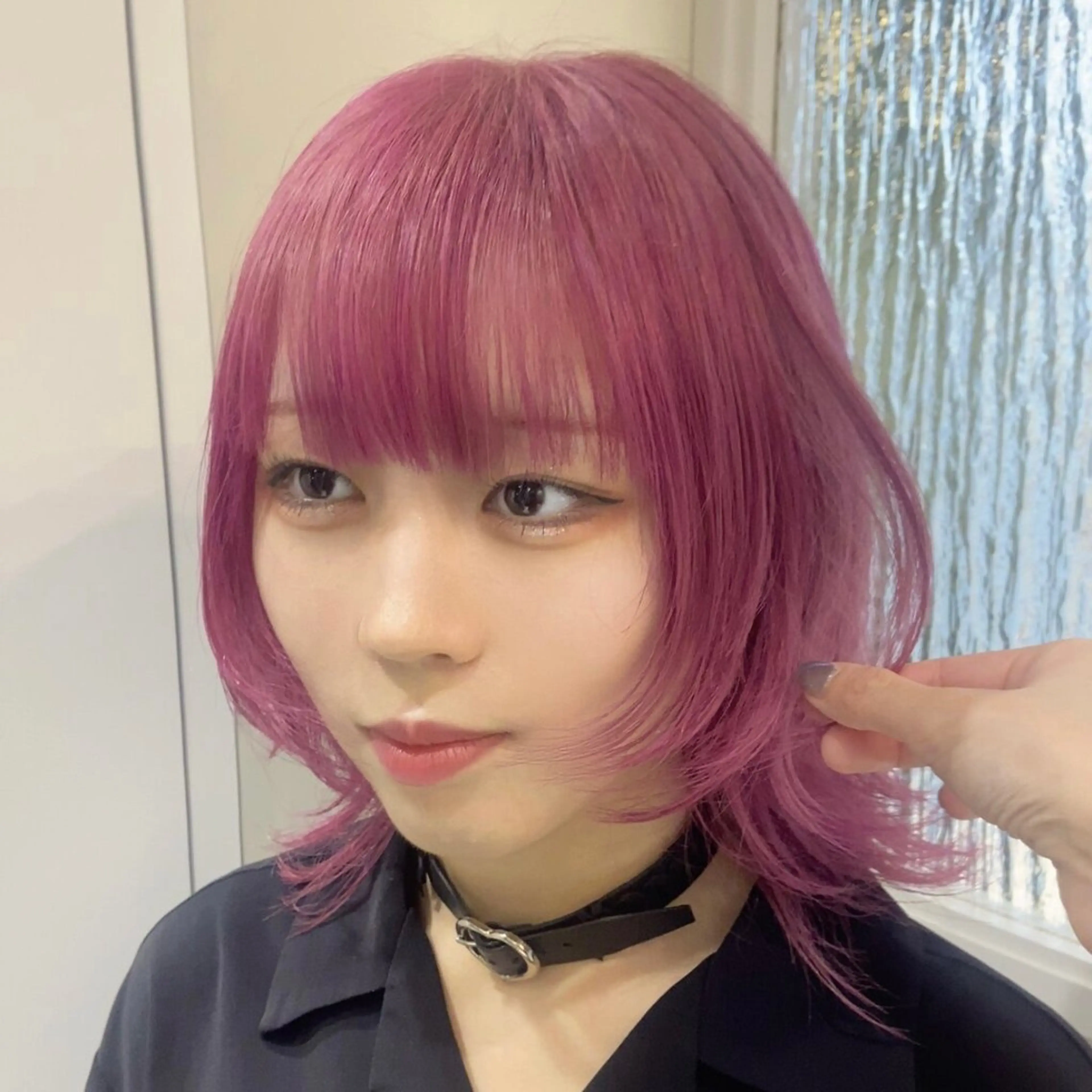 ミディアム カラー ブリーチ ハイトーンカラー ピンクカラー 💖ブリーチ/暖色 𝐘𝐮𝐢💖のヘアスタイル