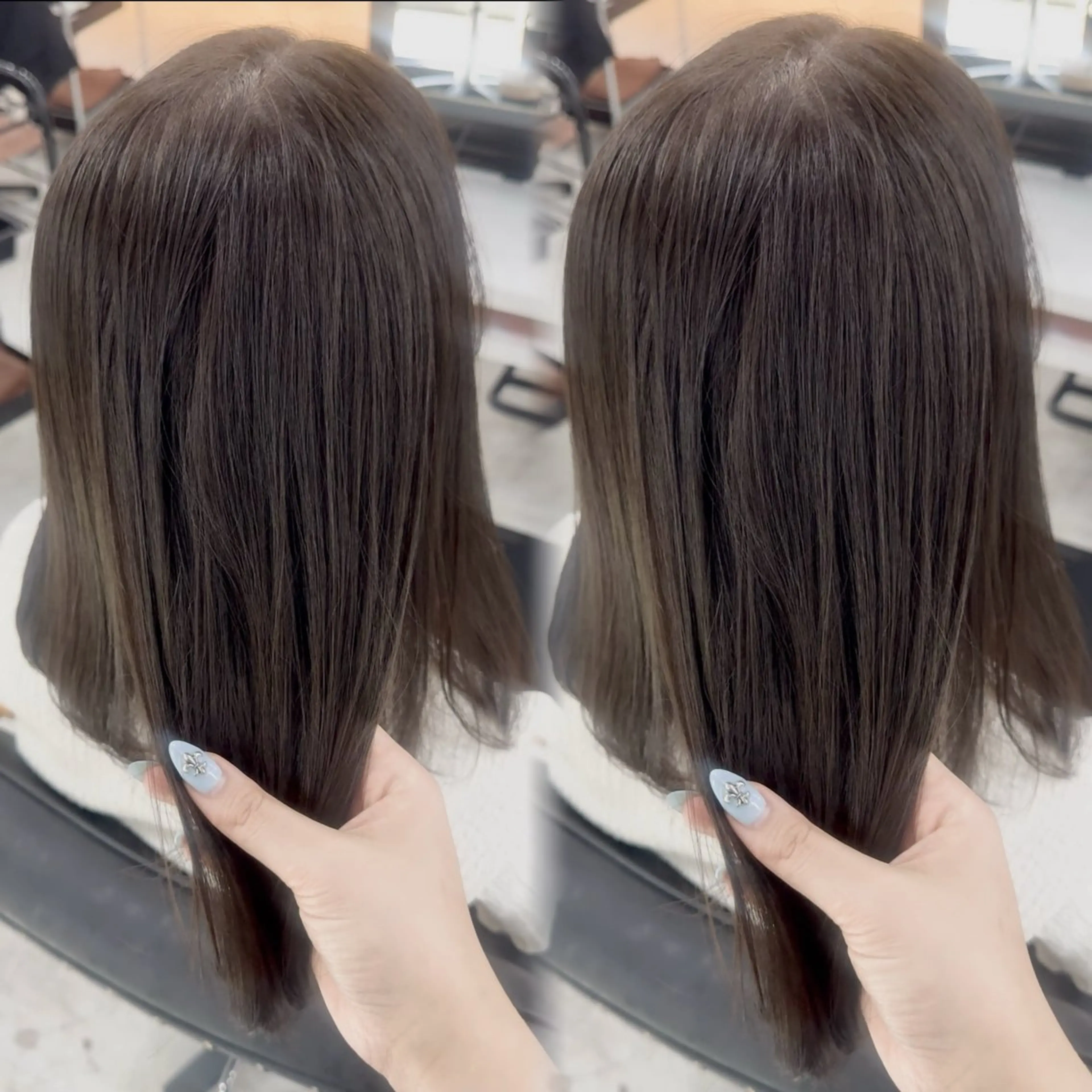 ロング カラー アッシュ アッシュブラウン ベージュカラー 黒髪 ブリーチ カット ヘアカラー トリートメント 赤み無し柔らかカラー 【梅田】madokaのヘアスタイル