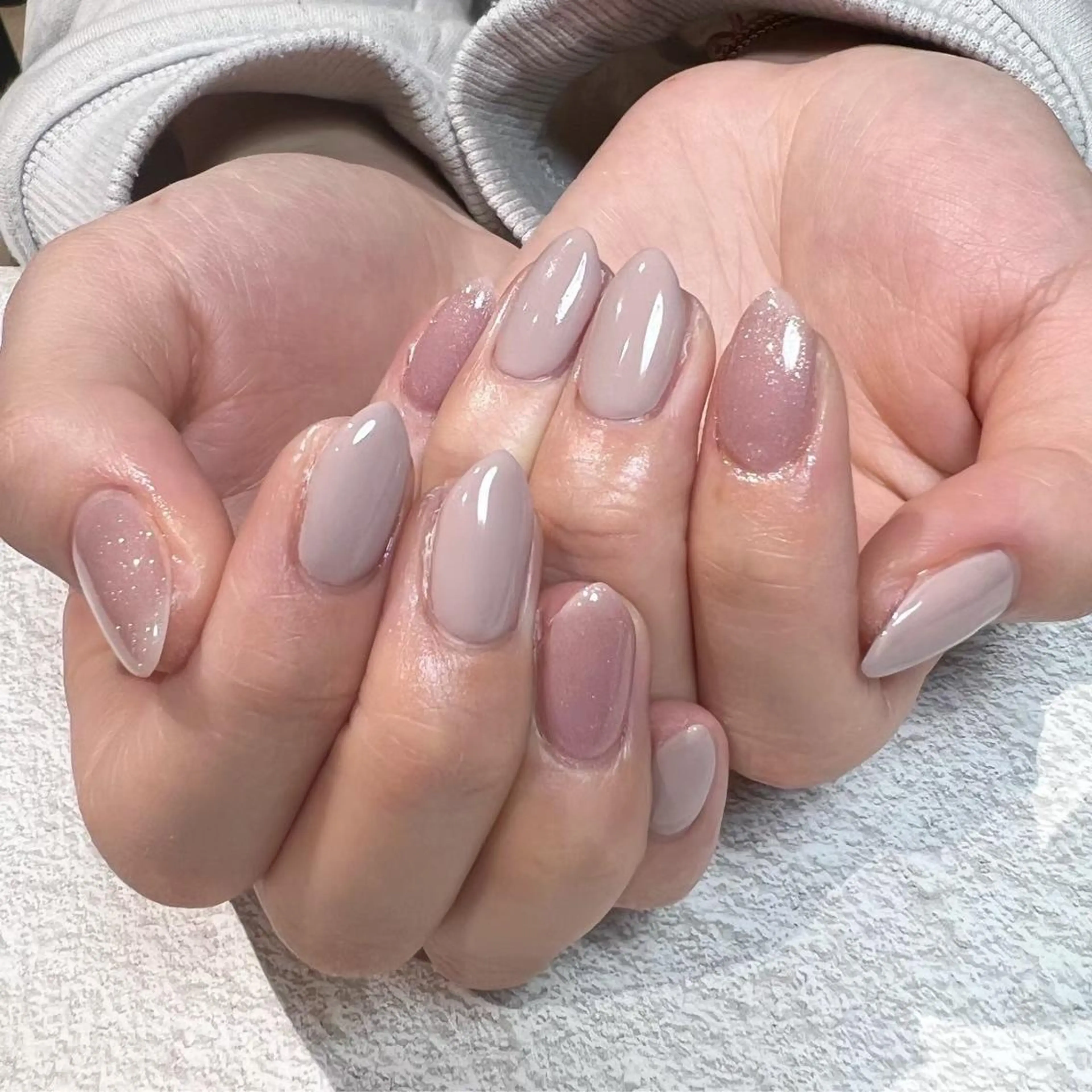 ネイル 長さ出し ジェルネイル グラデーション 韓国ネイル マグネットネイル Ruina 渋谷のネイルデザイン