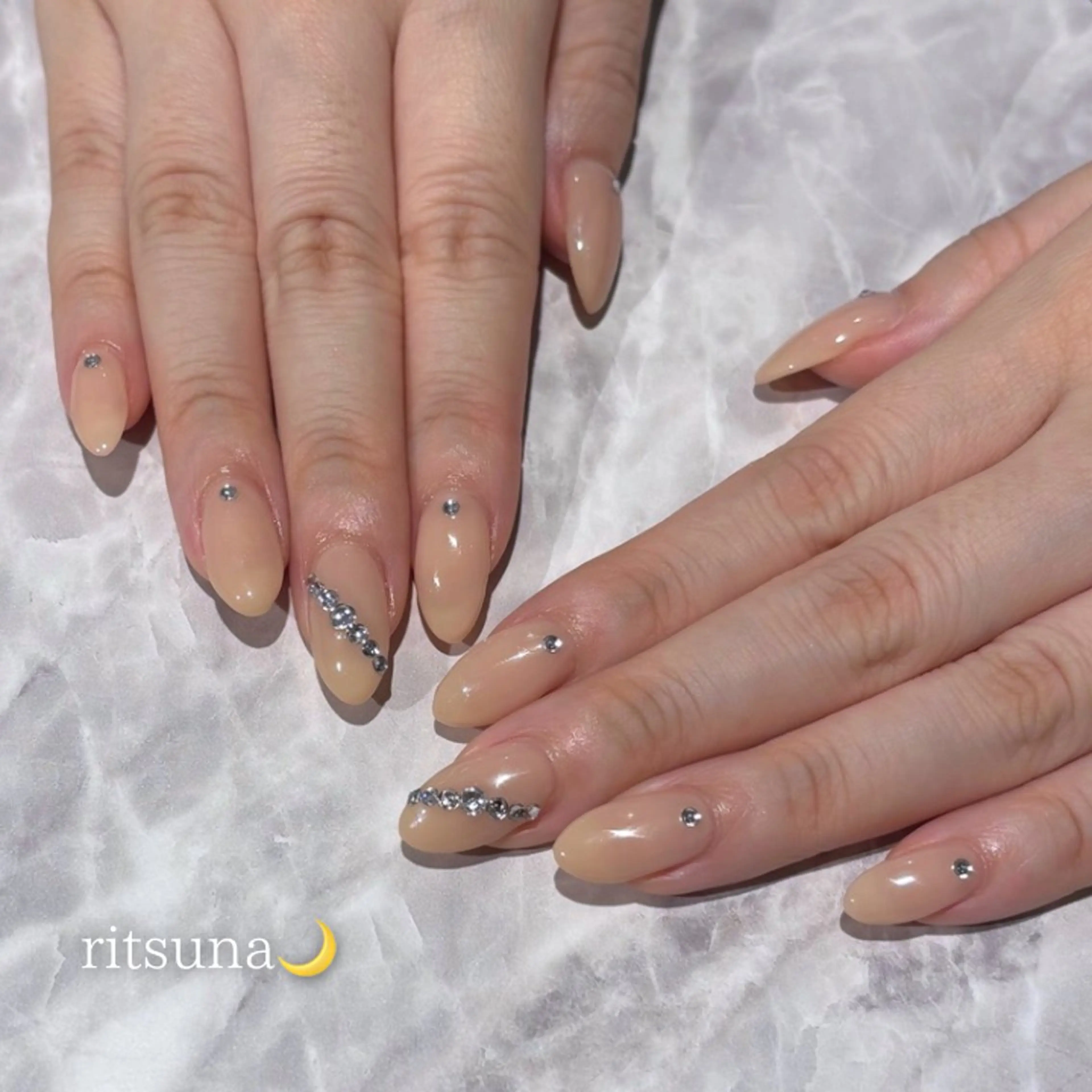 ネイル ハンドネイル ritsuna🌙 nail堺筋本町のネイルデザイン