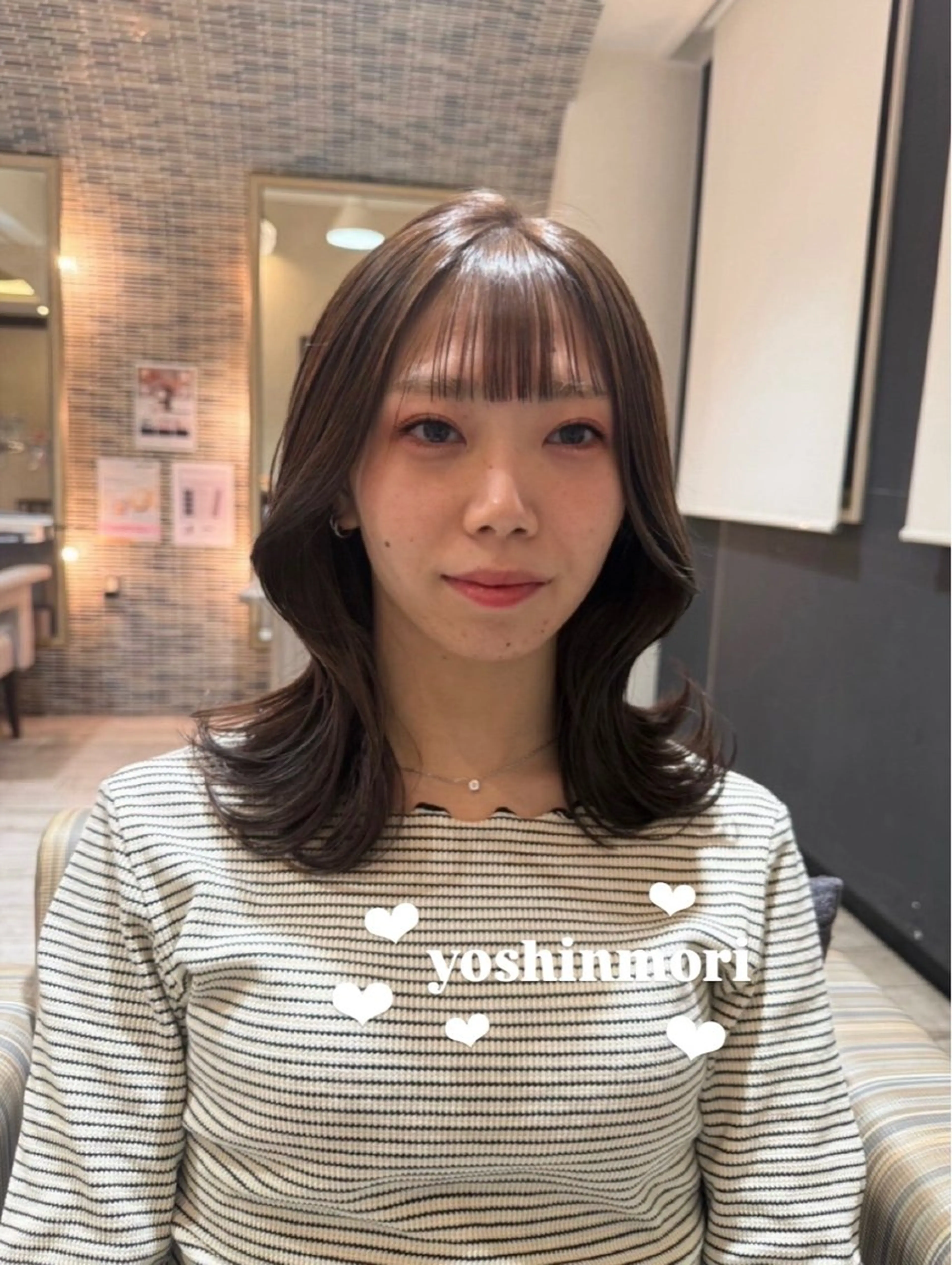 ミディアム カラー カット ヘアカラー 梅田 / 艶髪カラー /wakanaのヘアスタイル