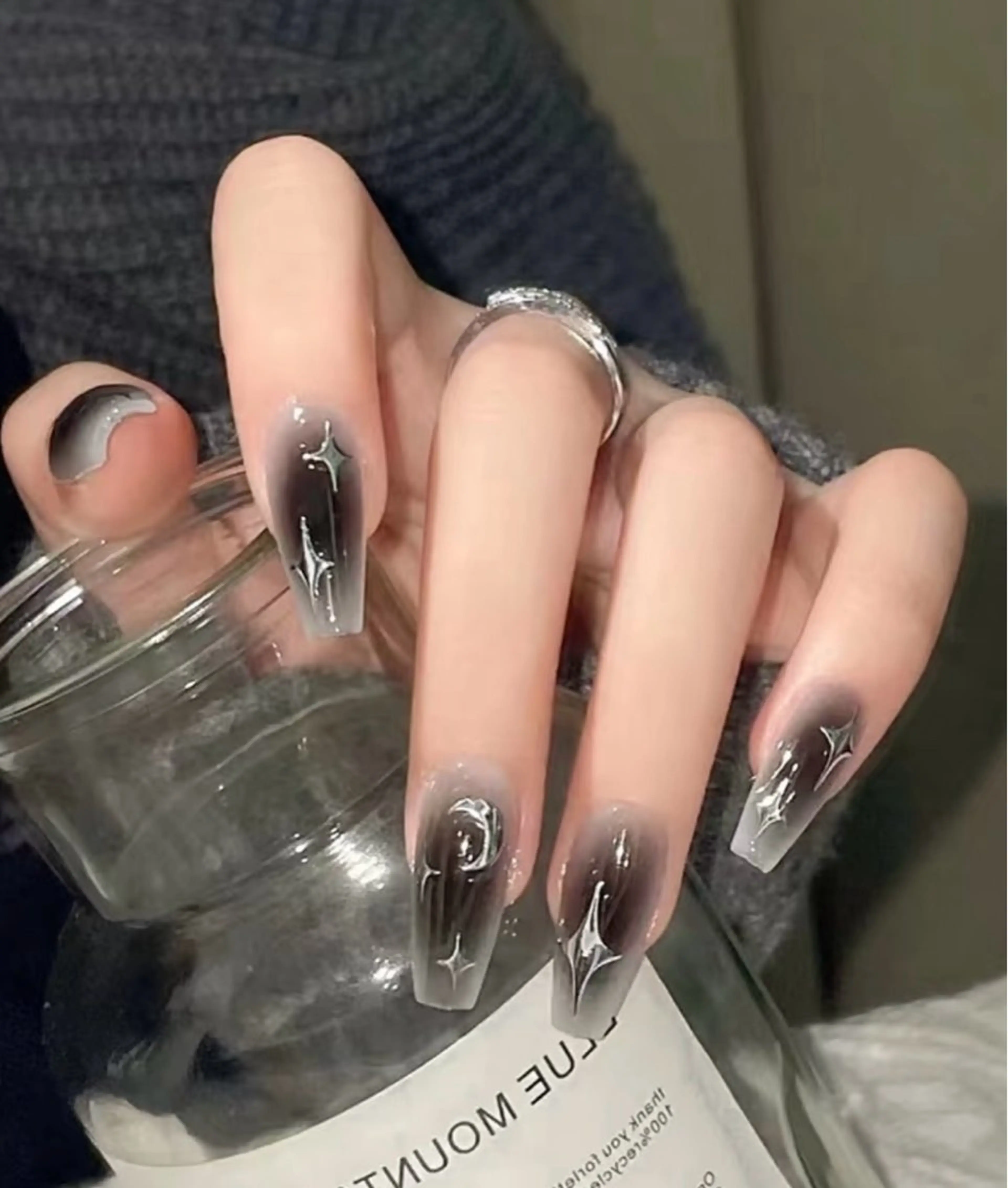 ネイル ハンドネイル H3 Nail Tsuki🦋💙のネイルデザイン