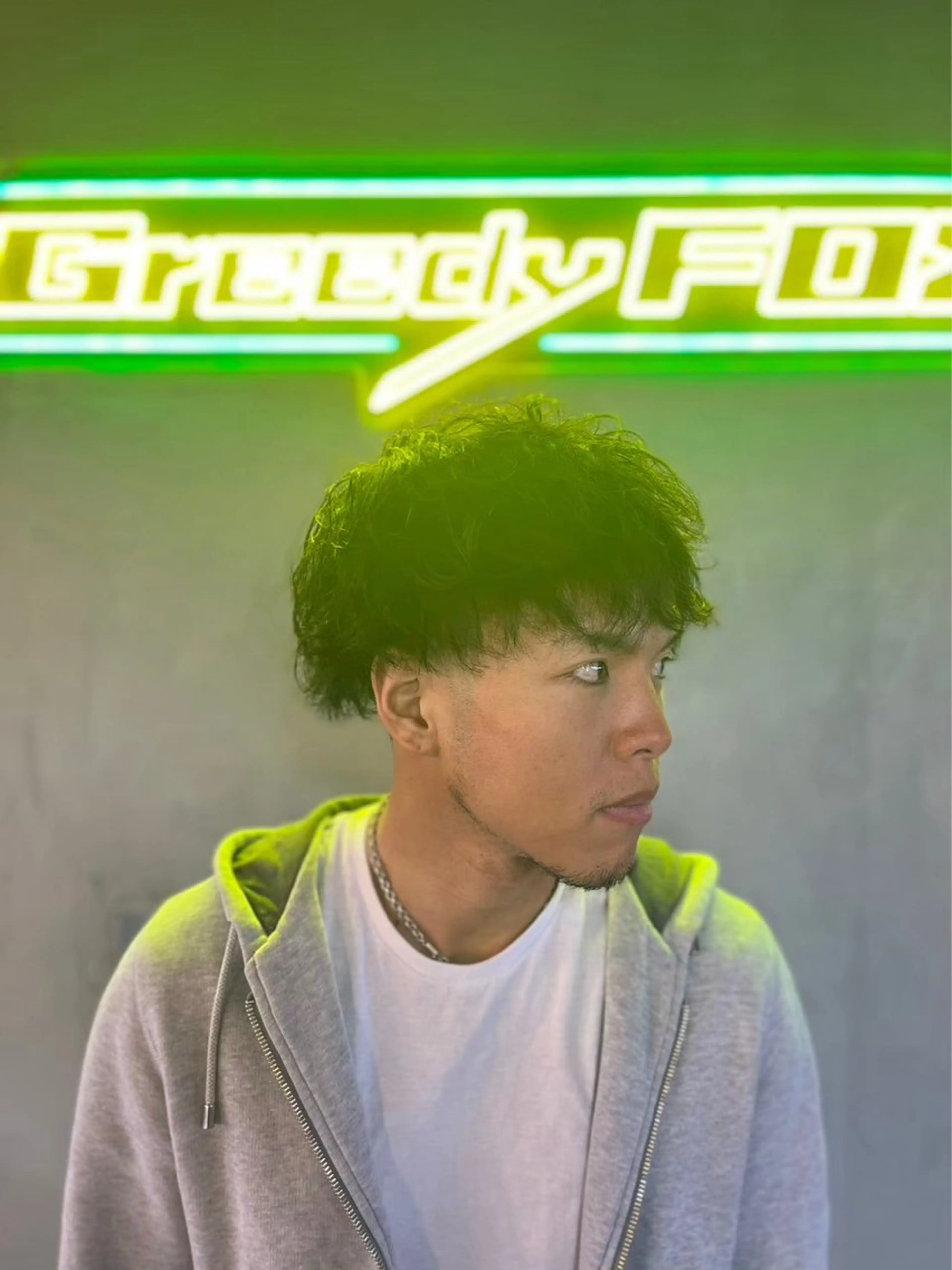 ミディアム パーマ カット パーマ dunhill 斉藤 大樹/メンズカットのヘアスタイル