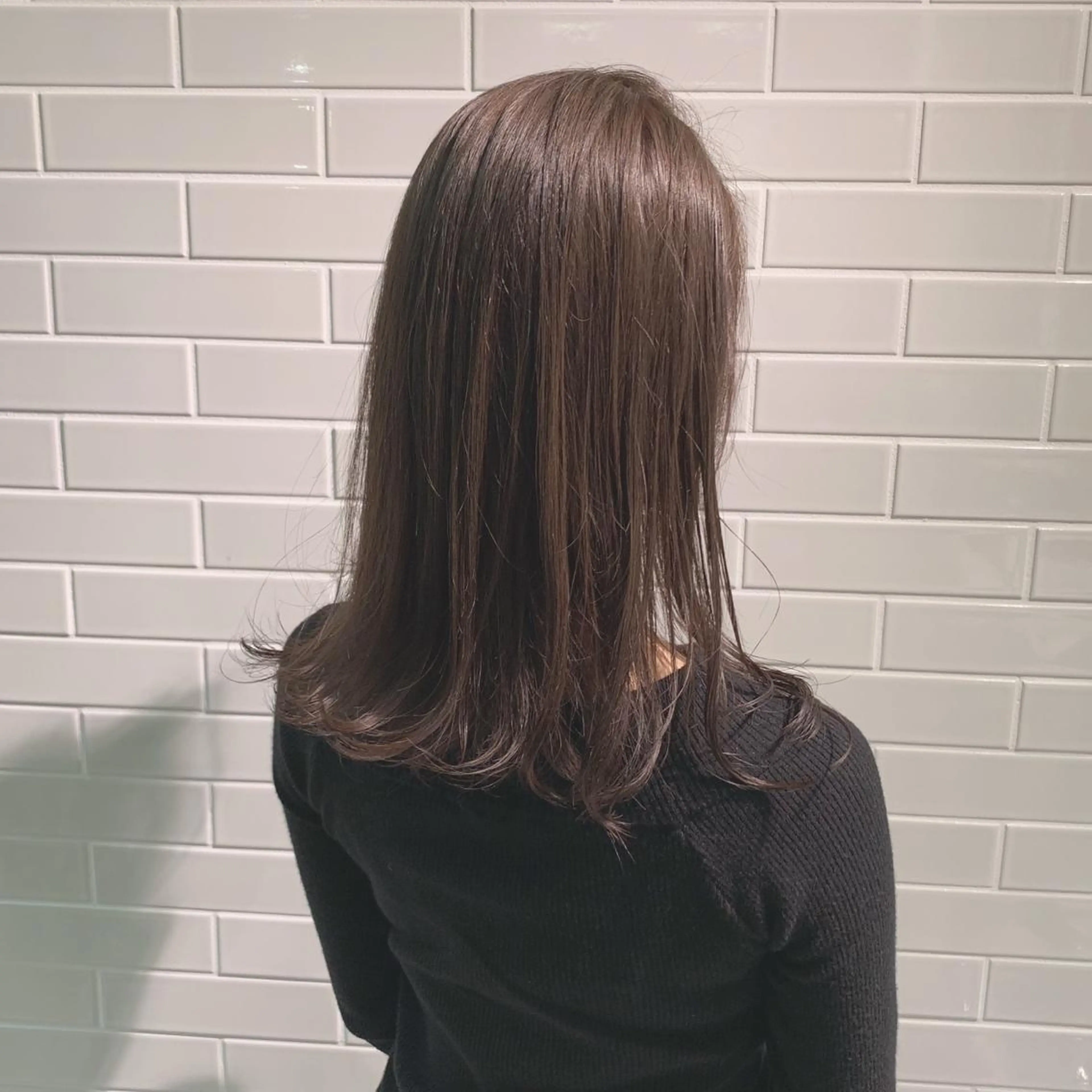 ミディアム カラー ブリーチ グレージュ インナーカラー/天神 ブリーチ/吉田のヘアスタイル