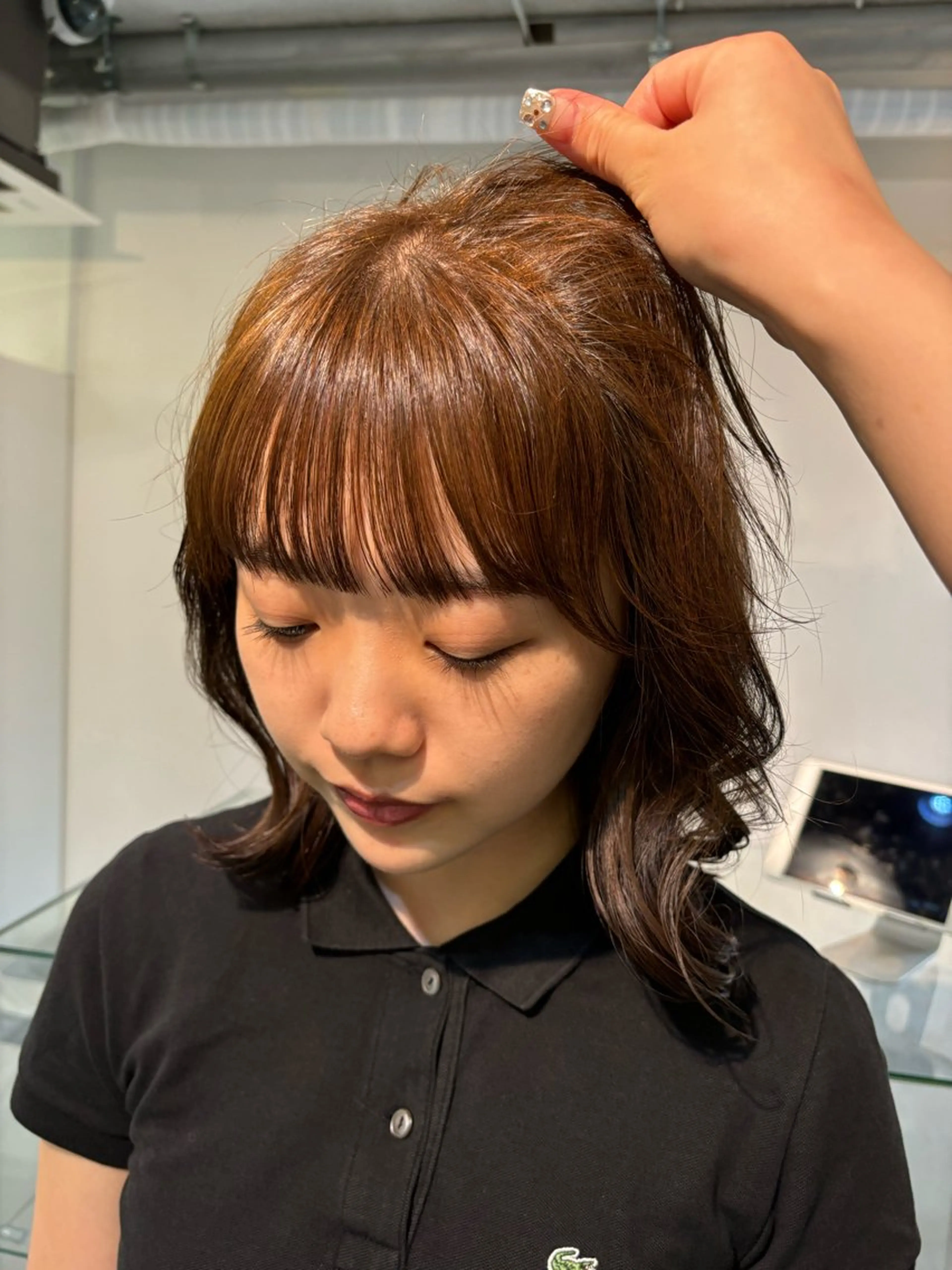 ミディアム カラー カット ヘアカラー トリートメント sakura🌸 レイヤー/韓国ヘアのヘアスタイル