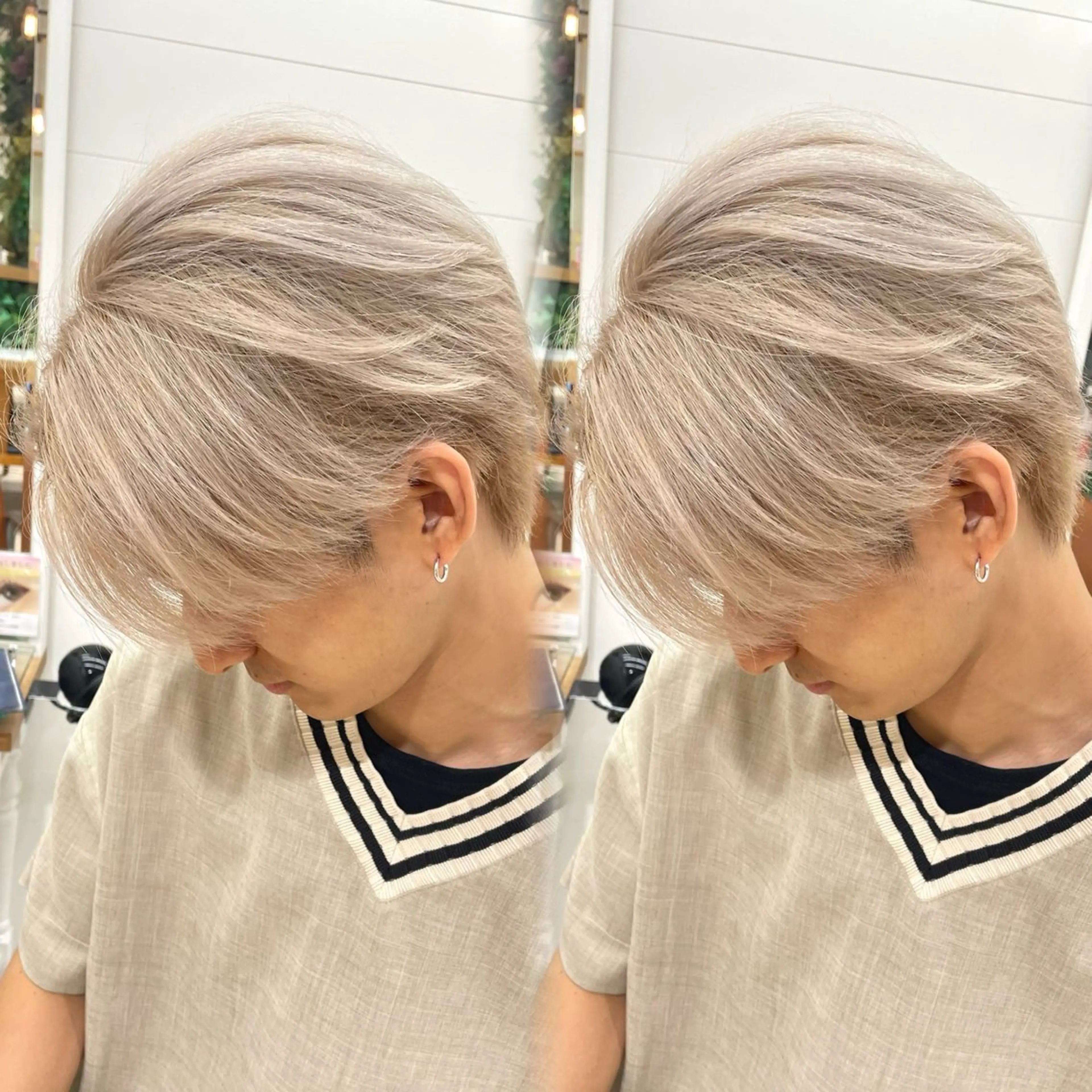 カラー メンズ メンズブリーチ ブリーチ グレージュ ヘアカラー トリートメント ブリーチデザインカラ ー/メンズ◎mariのヘアスタイル