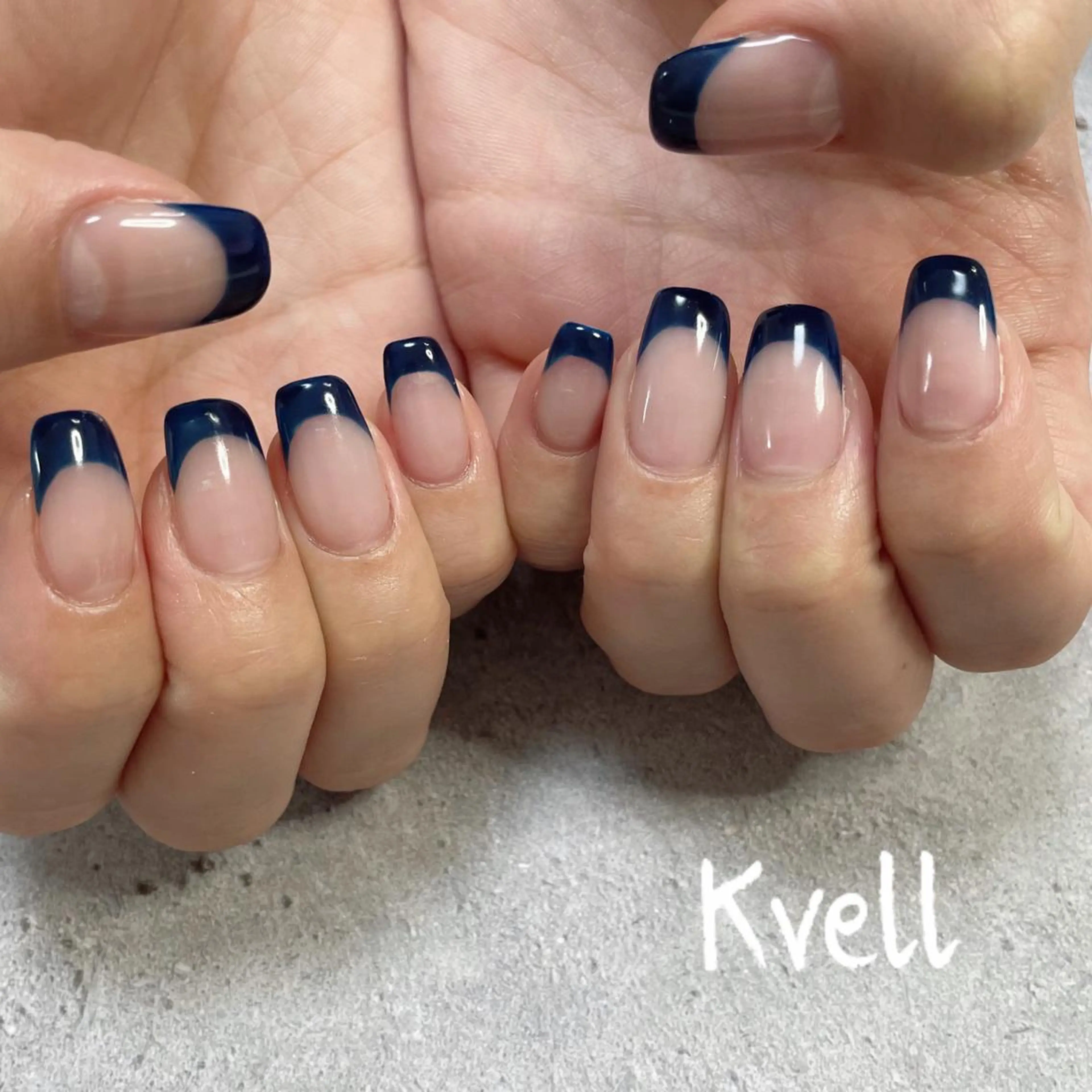 ネイル ネイビー ハンドネイル nail salon  Kvell所属・nailsalon Kvellのネイルデザイン