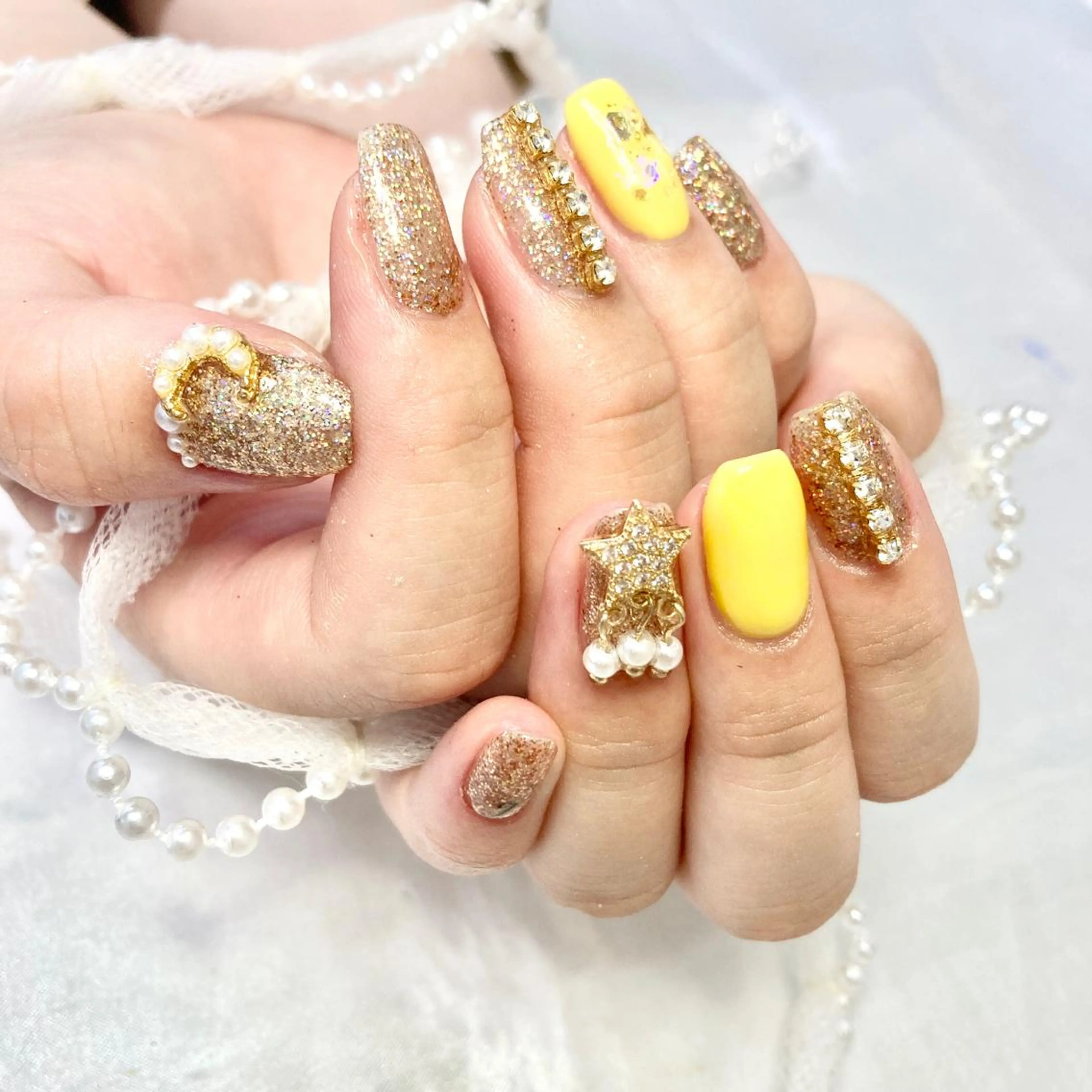 ネイル アートネイル オーロラネイル フレンチネイル ジェルネイル グラデーション フットネイル 韓国ネイル/新大久保 /駅近　【Toko】のネイルデザイン