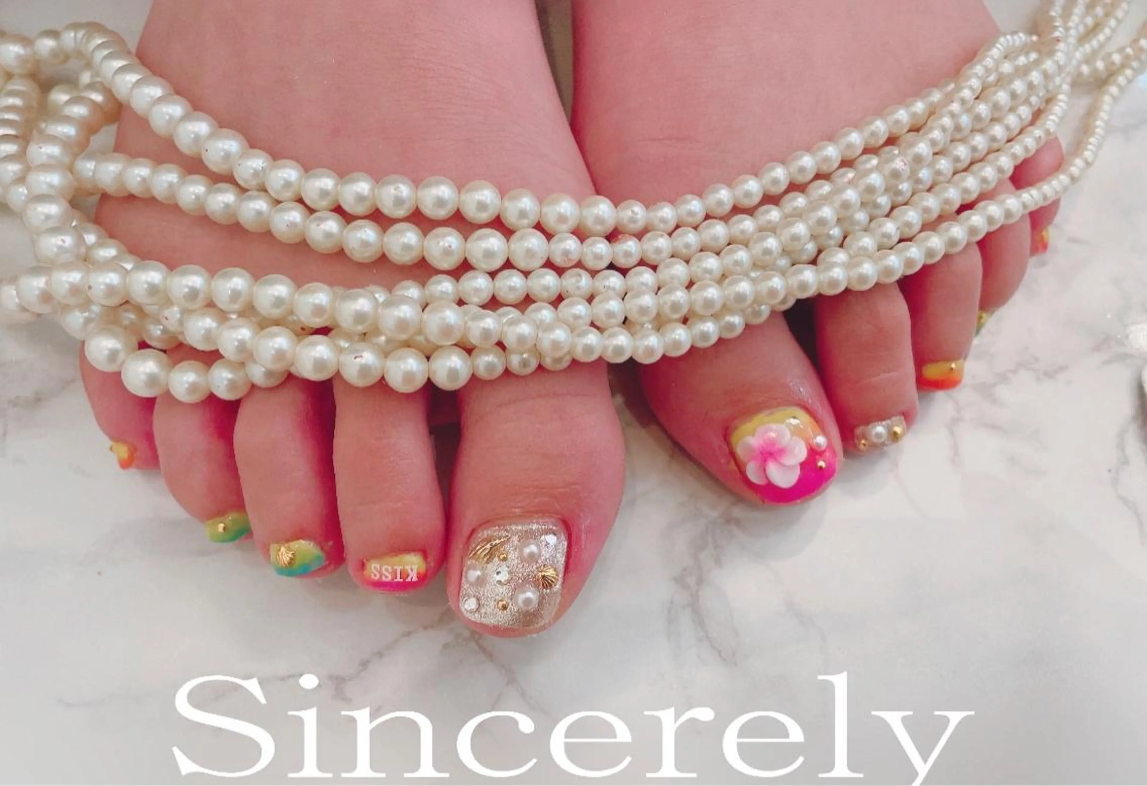 ネイル アートネイル 長さ出し フットネイル ジェルネイル 持ち込み SINCERELY シンシアリー🌈のネイルデザイン