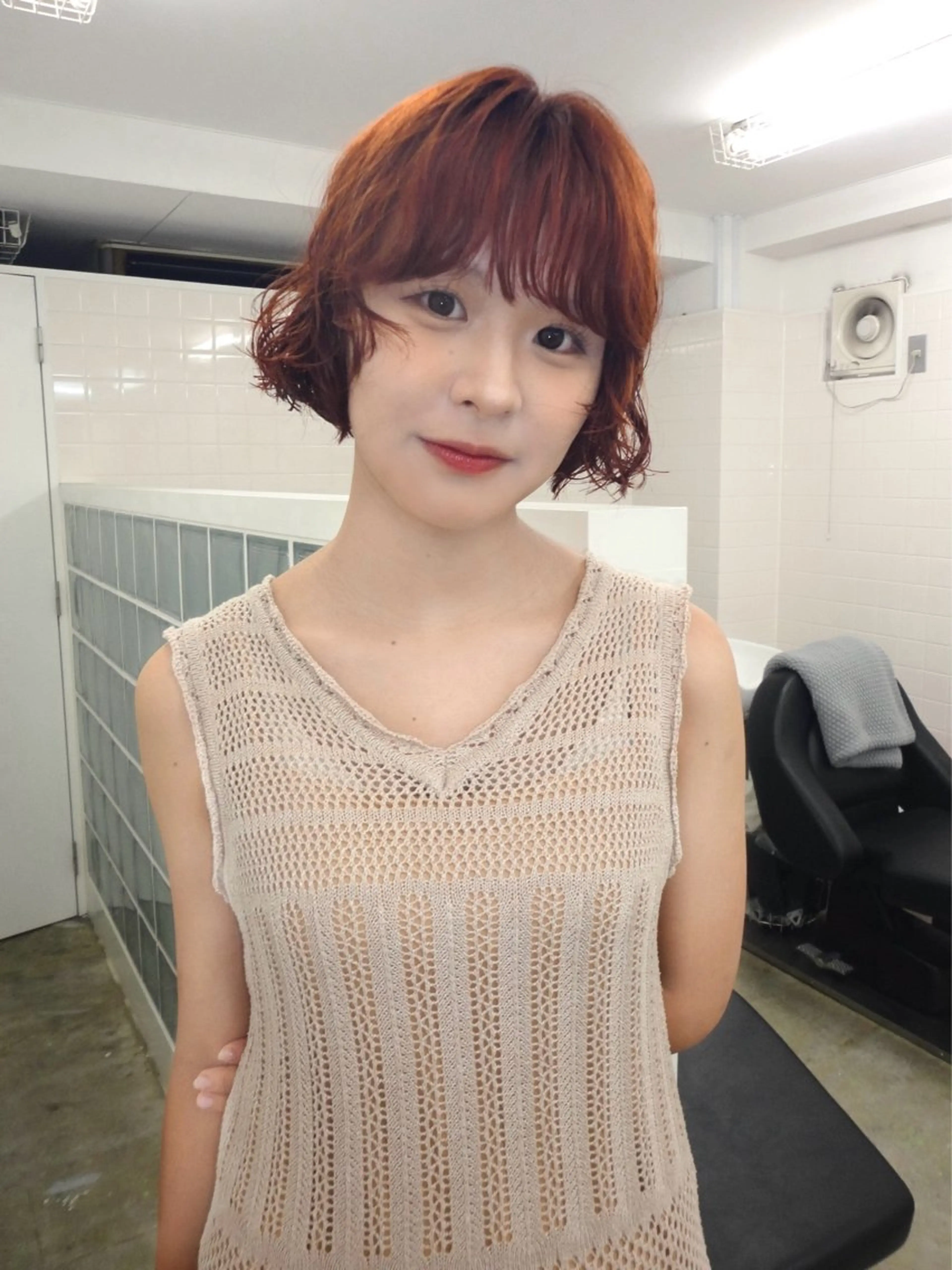 ショート カラー パーマ 楪所属・チヒロ/パーマ /ショートのヘアスタイル