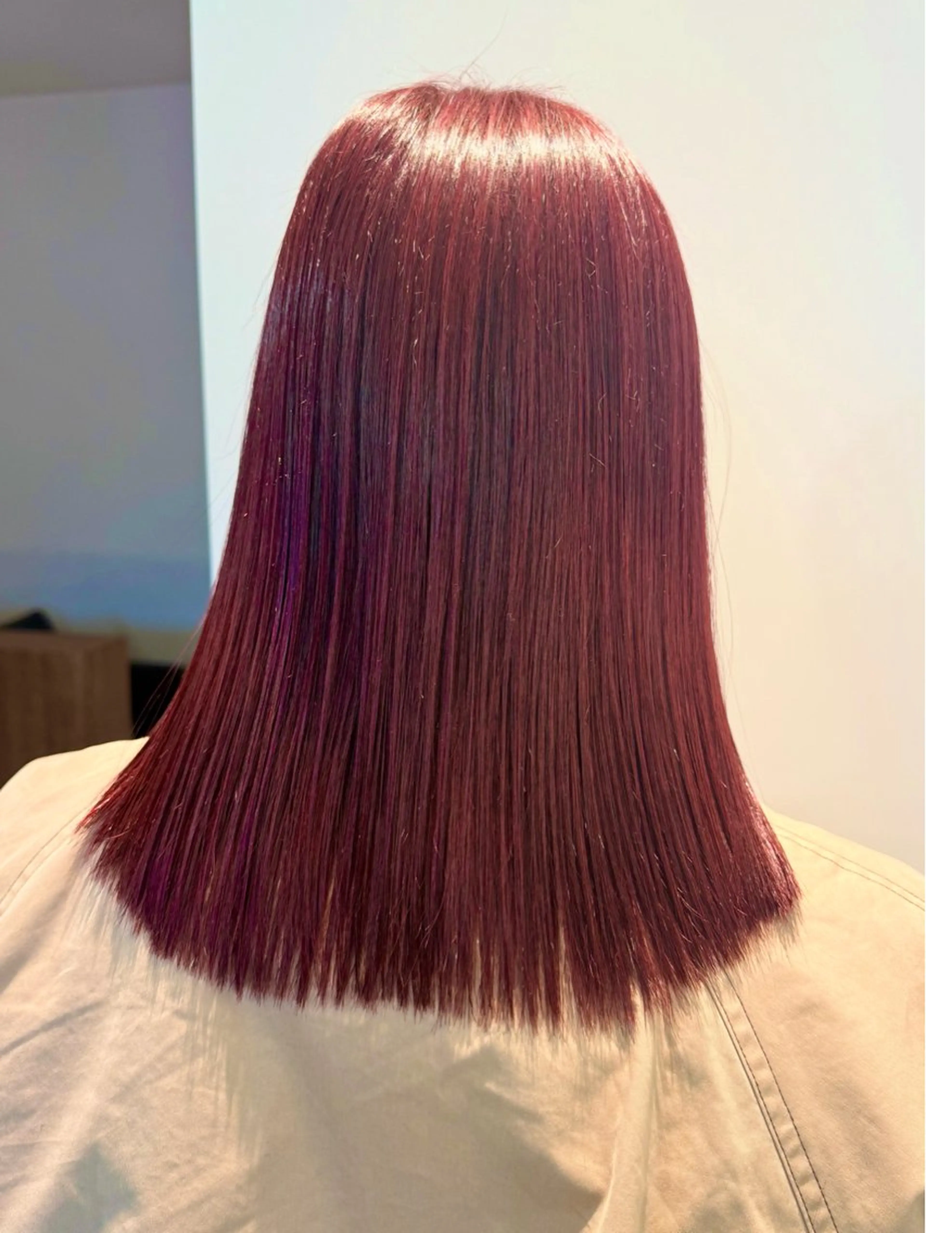 ミディアム カット ヘアカラー トリートメント 角岡 真帆のヘアスタイル