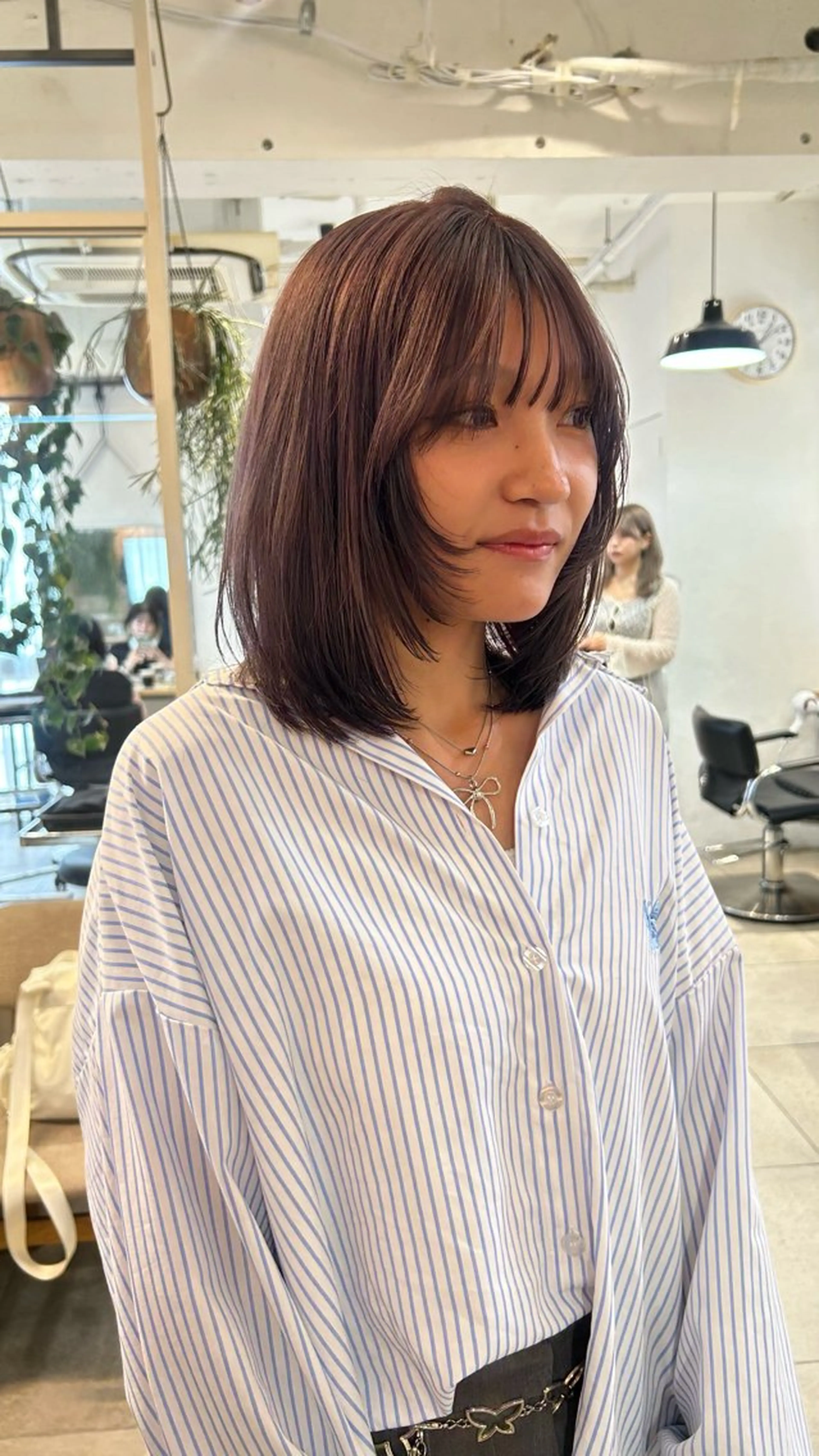 ミディアム カラー ヘアカラー トリートメント じゅわっと暖色カラー 🍊Moemiのヘアスタイル