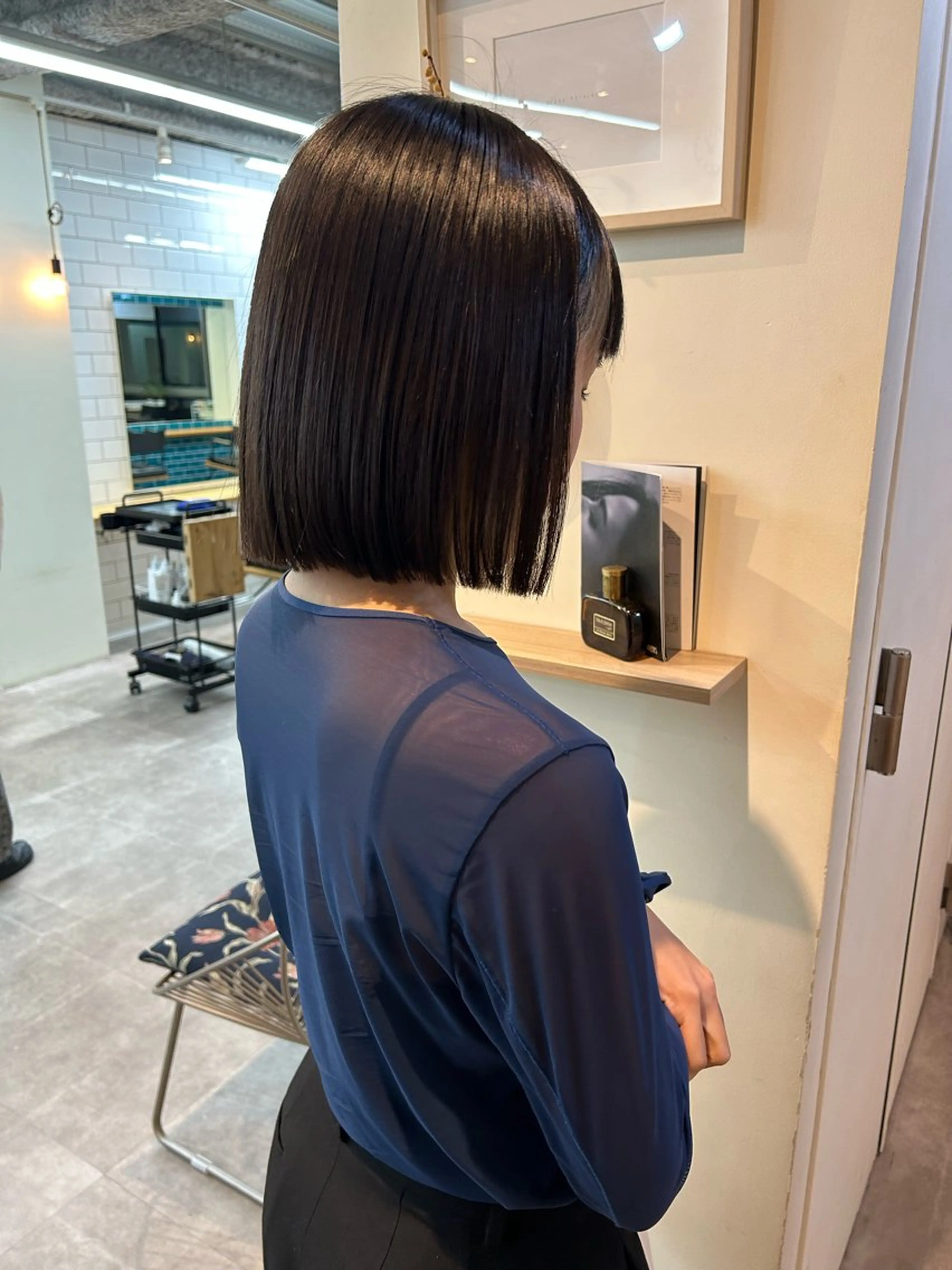 ショート カラー yumeka🩶ボブ 暖色/透け感カラーのヘアスタイル