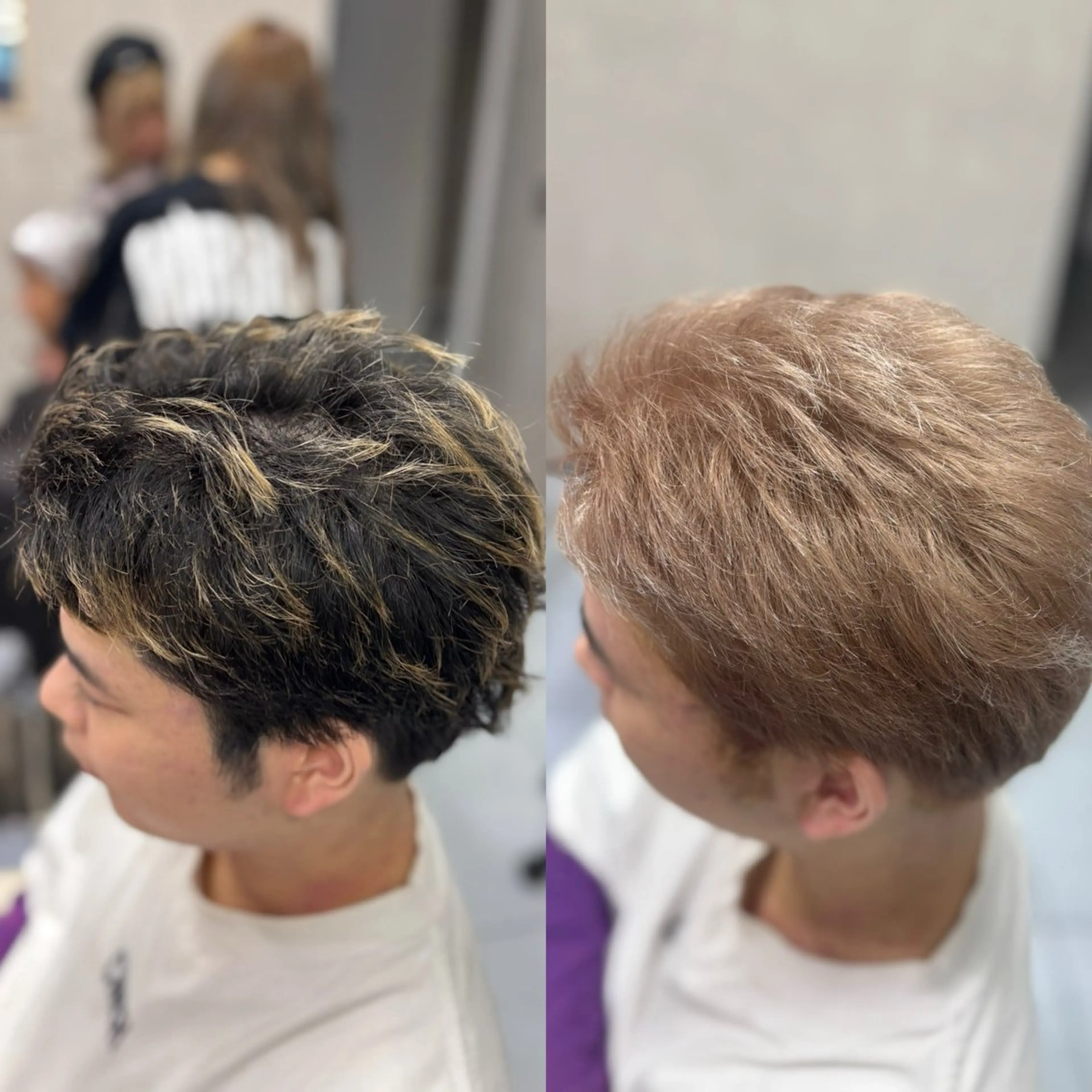 ショート カラー メンズ ヘアカラー メンズ特化韓国風 パーマスタイル/りんのヘアスタイル