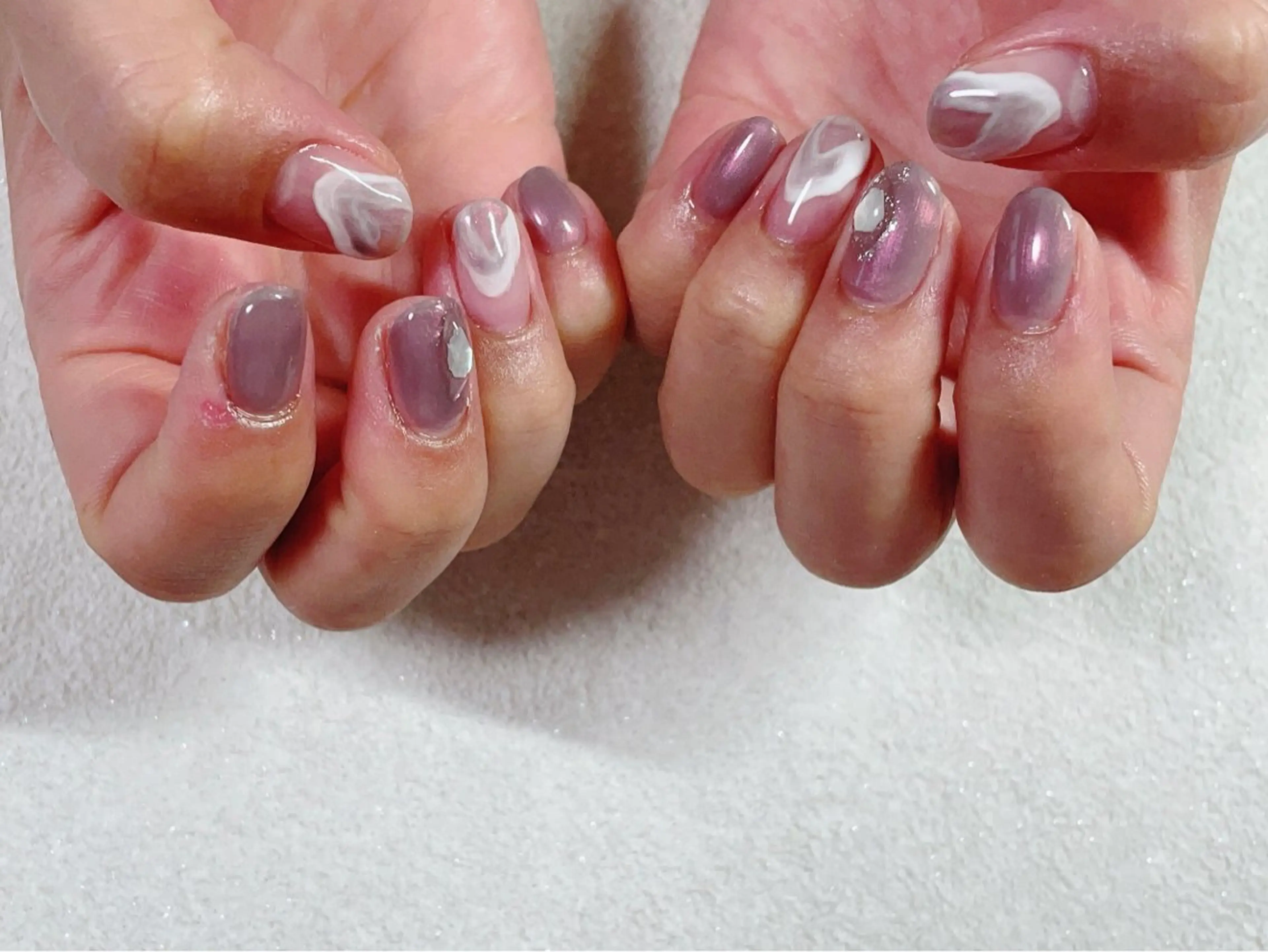 ネイル オーロラネイル フラワーネイル フットネイル フレンチネイル ジェルネイル kikinail 溝の口のネイルデザイン