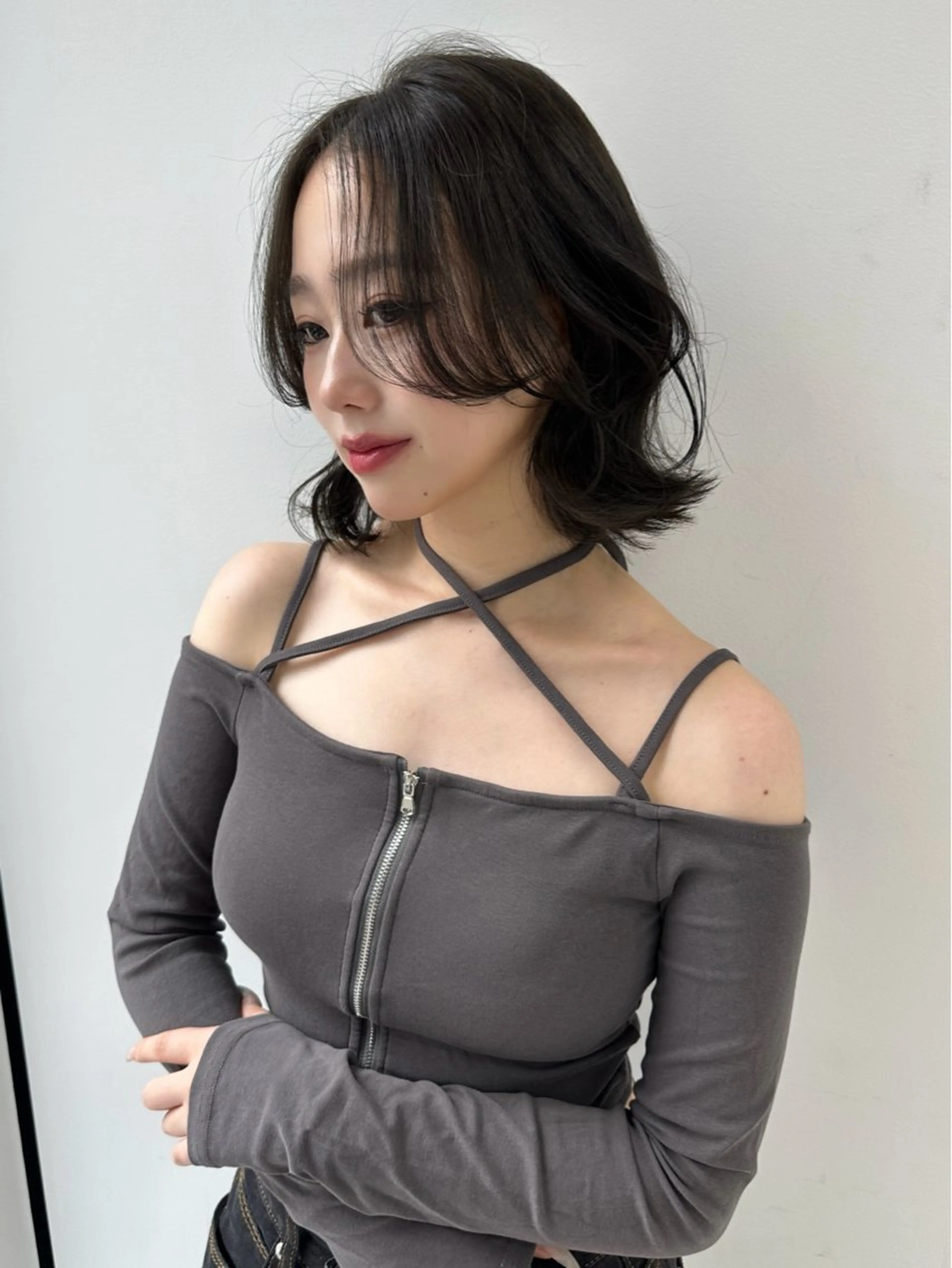 ショート カラー ボブレイヤー ボブ 韓国風ヘア レイヤーカット カット ヘアカラー トリートメント 渋谷韓国ヘア🇰🇷 SAYAKA🩶ᩚのヘアスタイル