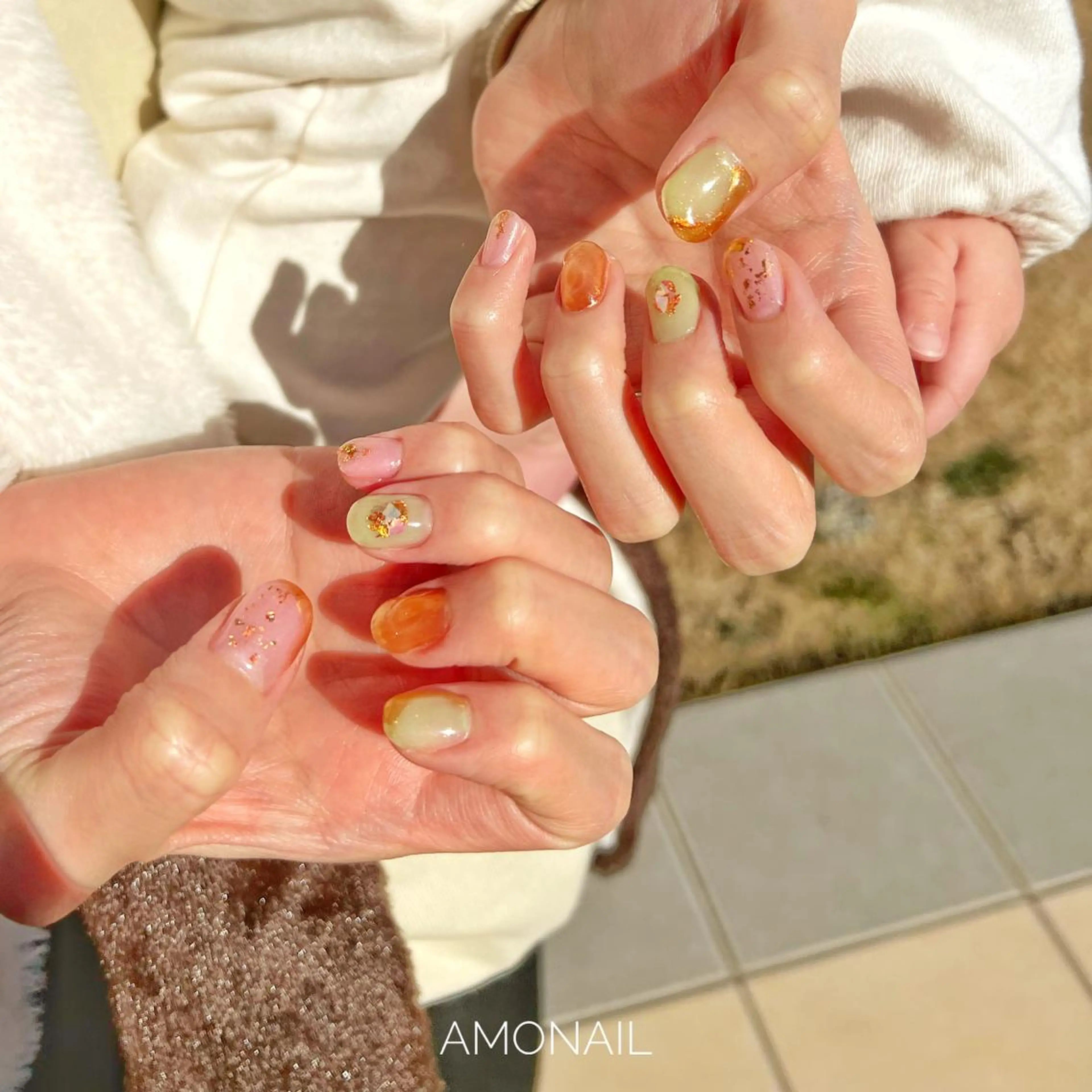 ネイル アートネイル フットネイル ニュアンスネイル ピスタチオネイル 唐笠 祥子のその他イメージ