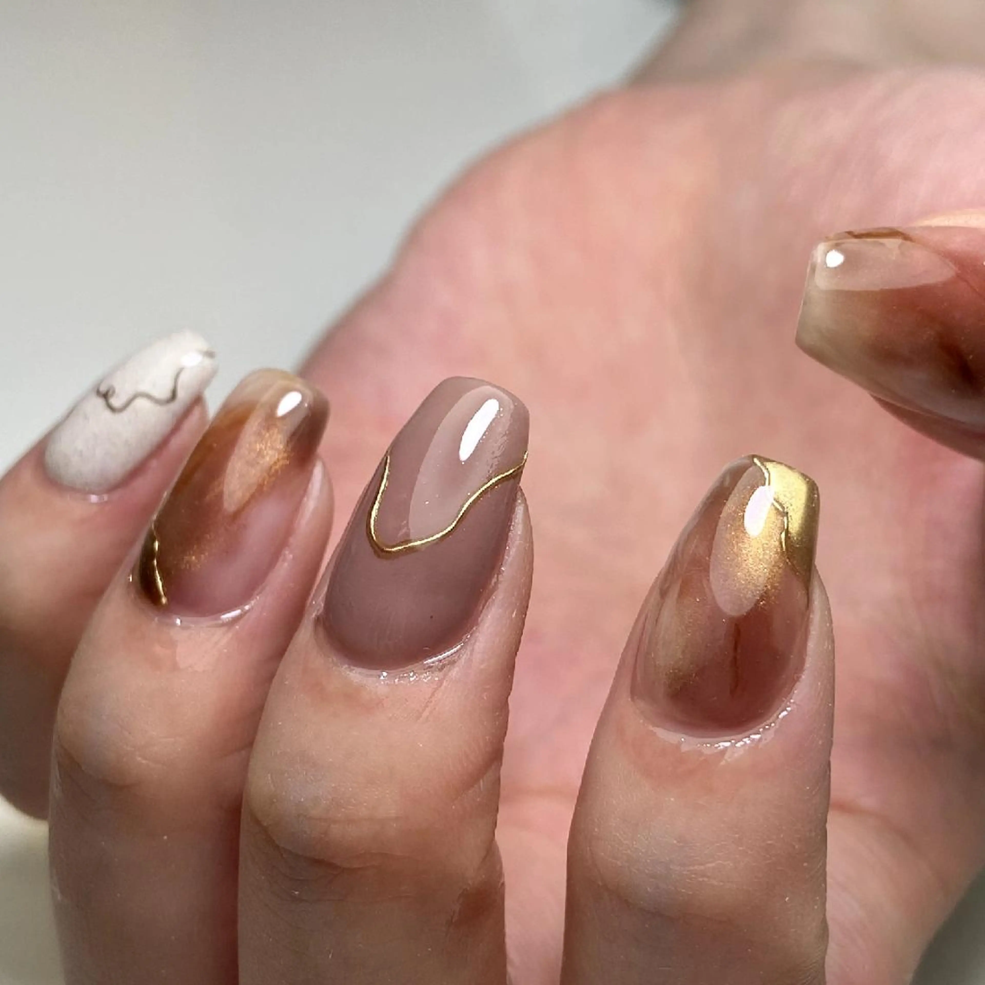 ネイル アートネイル ニュアンスネイル nail salon Lumièreのネイルデザイン