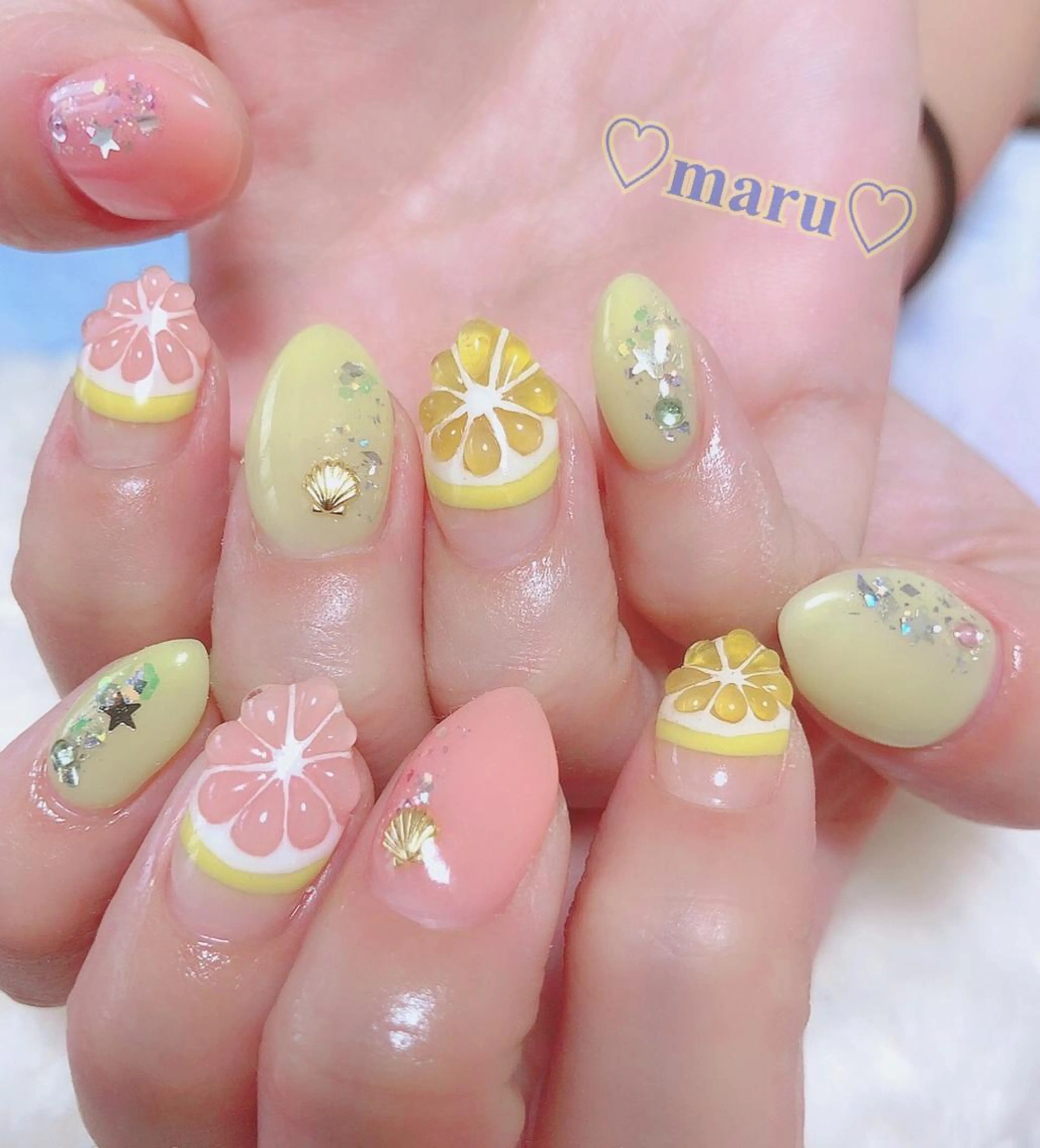 ネイル ハンドネイル フットネイル まるみ ♡のネイルデザイン