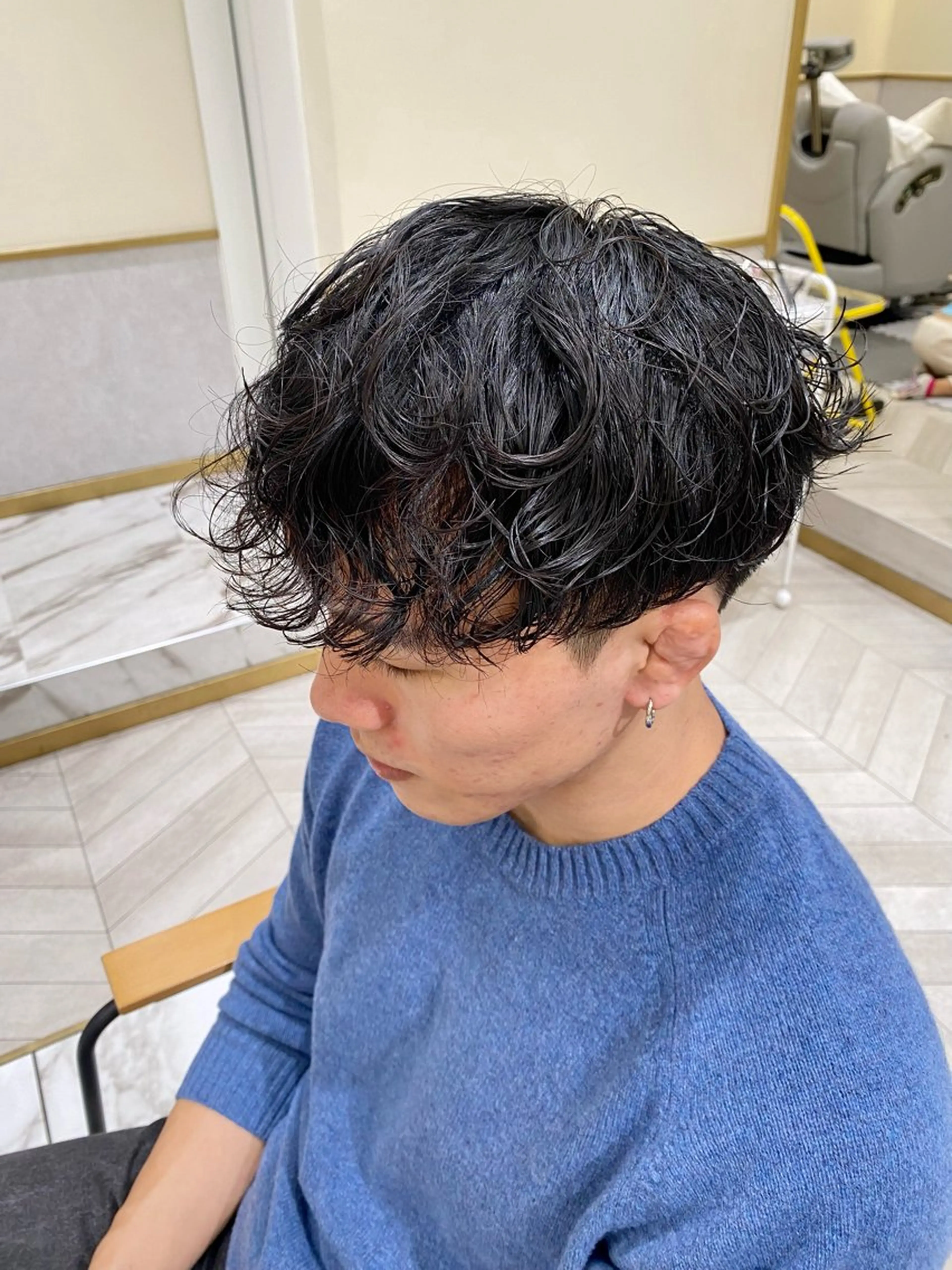 ショート パーマ メンズ カット パーマ 酸スト/フェザー パーマ/三谷海斗のヘアスタイル