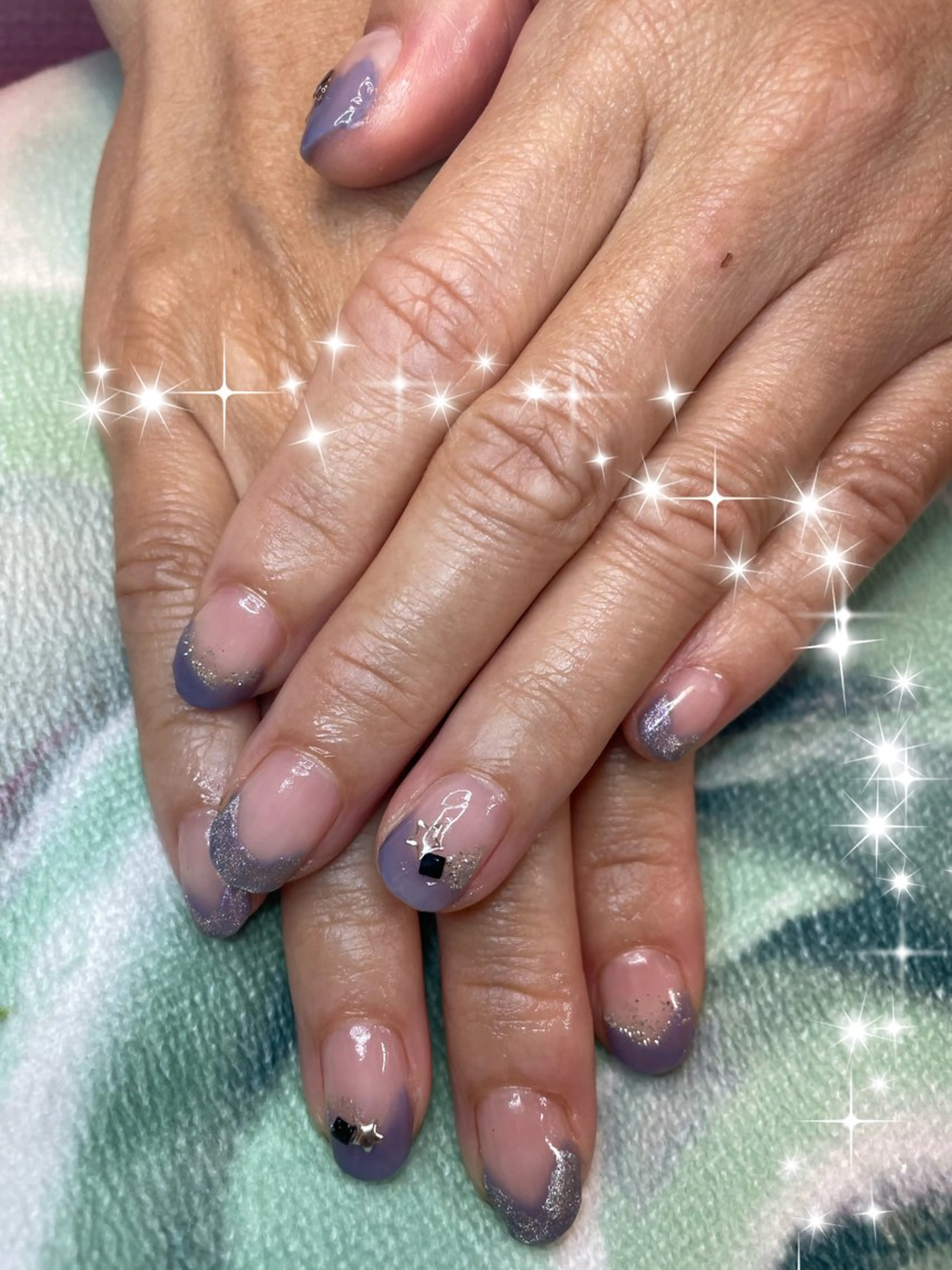 ネイル フレンチネイル ハロウィン マグネットネイル NAIL★M 真紀のネイルデザイン