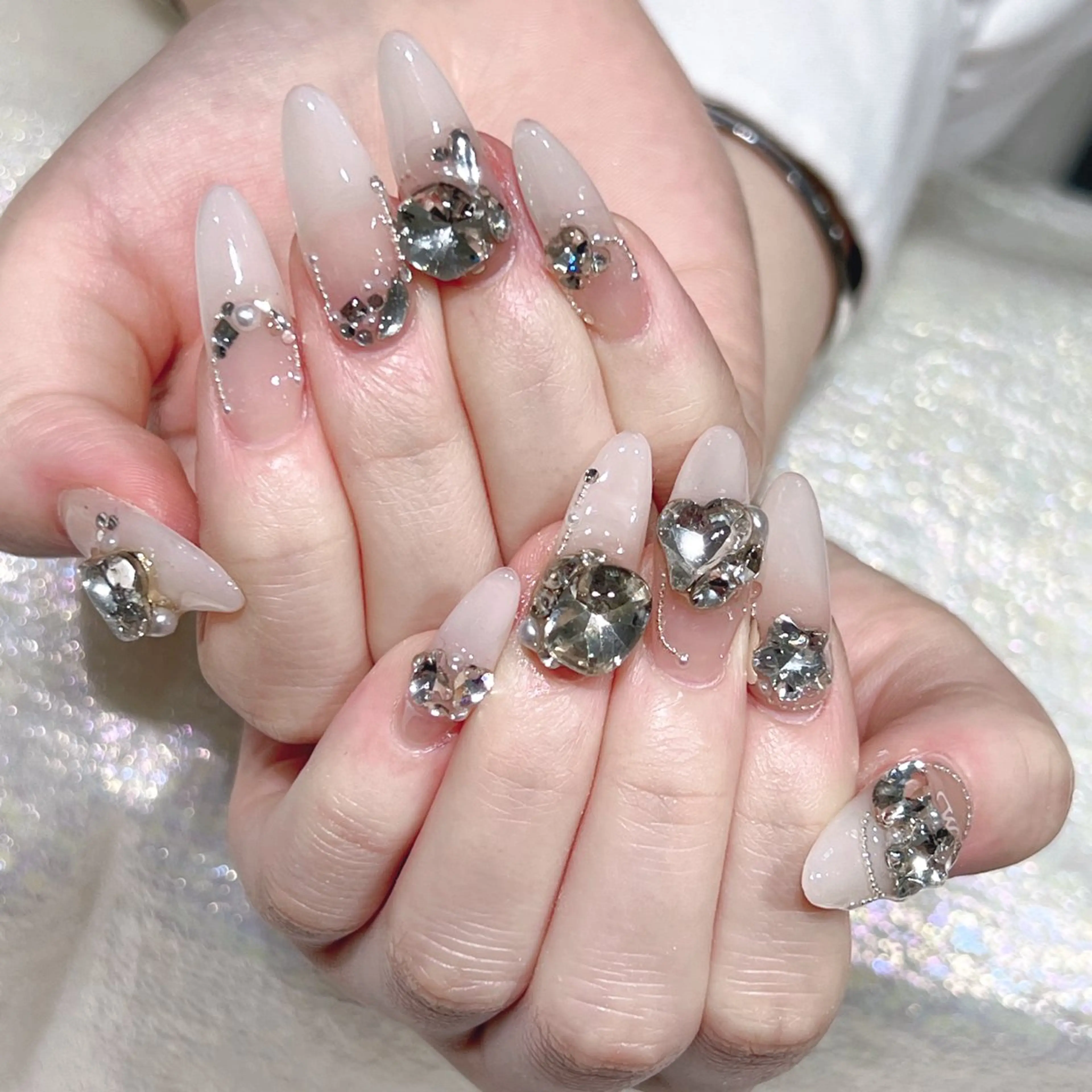 ネイル 長いだし/スカルプ/ パラシェルN.oneのネイルデザイン