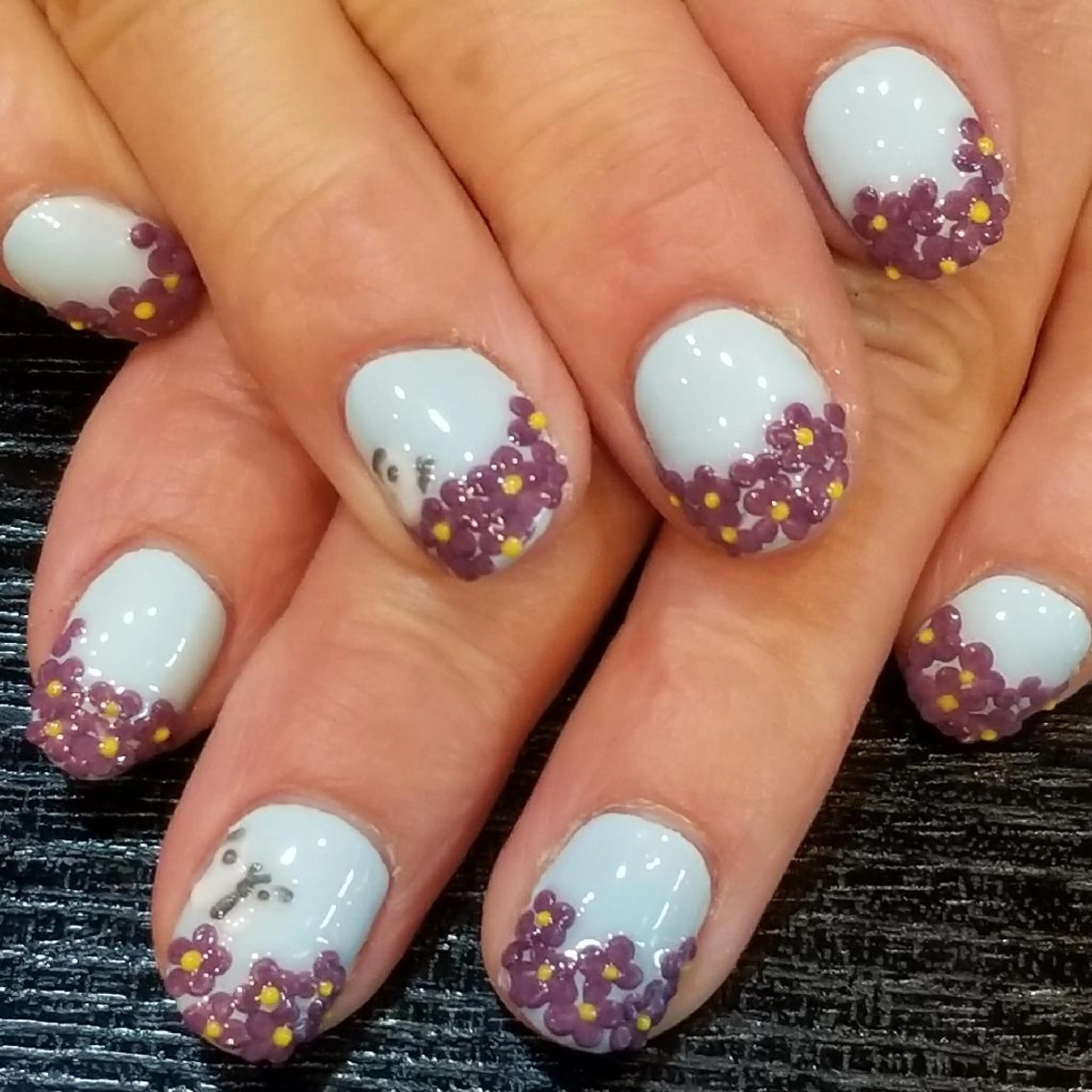 ネイル ブルー パステルネイル 春ネイル ハンドネイル よしだ ひろきのネイルデザイン