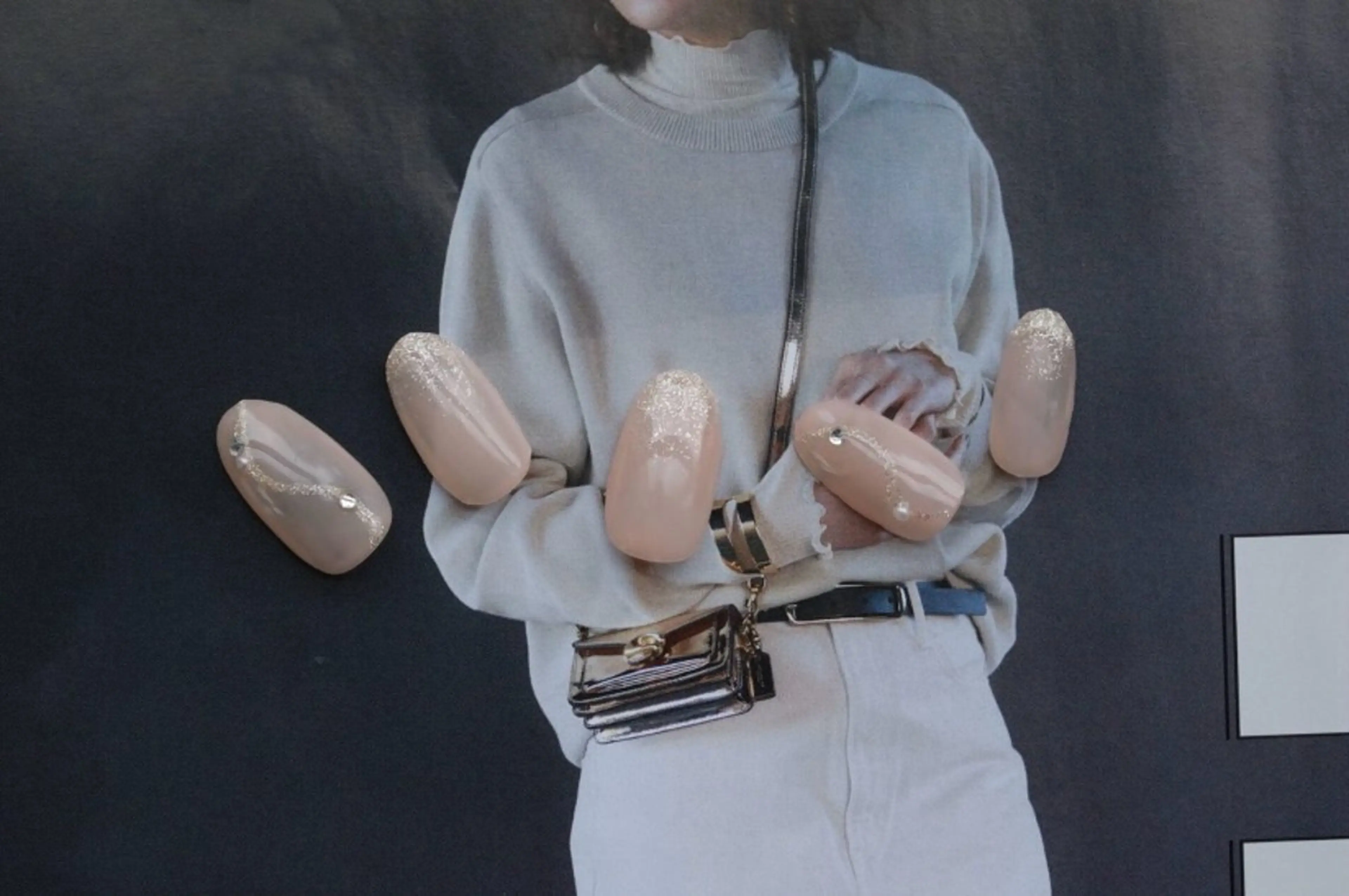 ネイル 艶/マグネット/網紅 /韓国/岩下りほのネイルデザイン