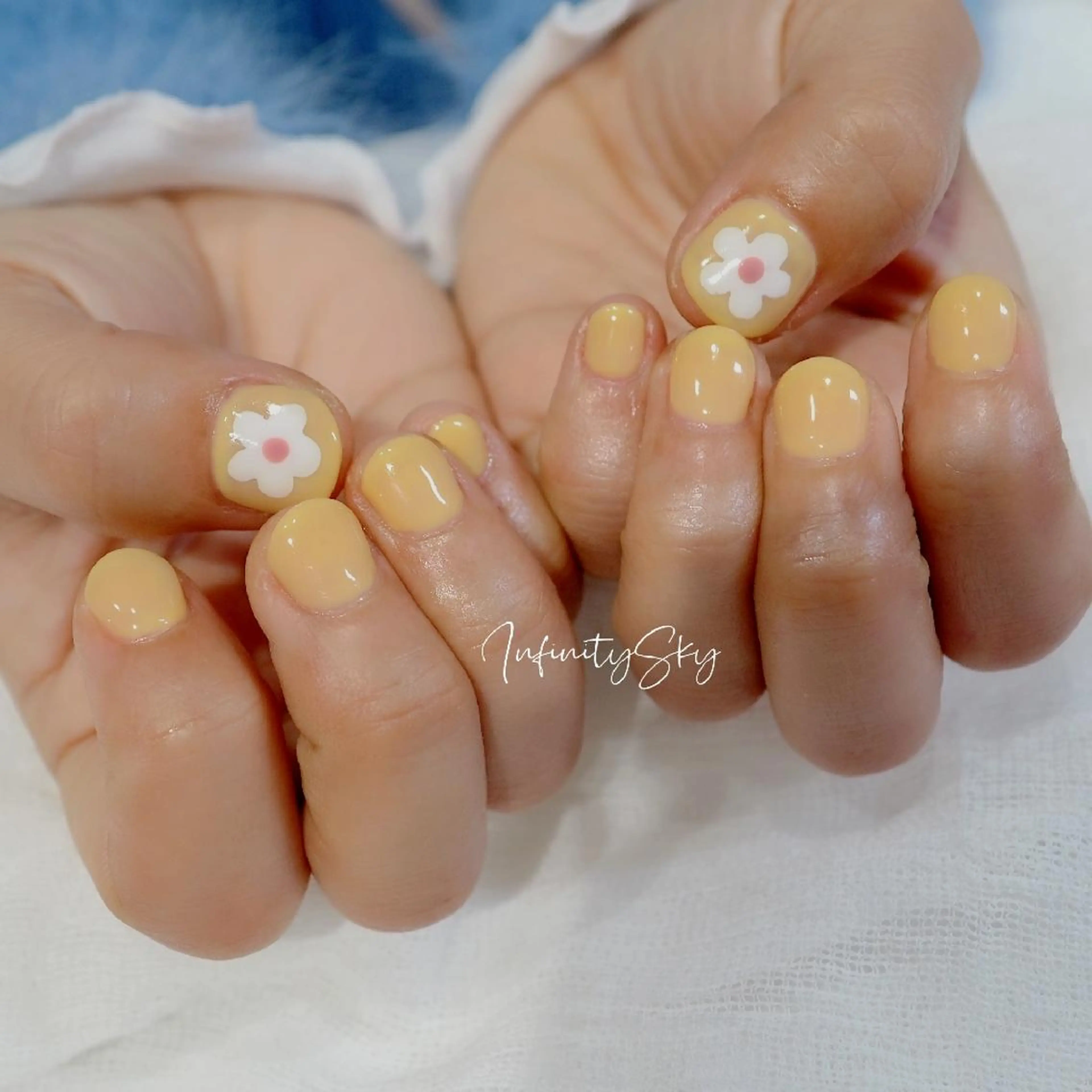 ネイル アートネイル フラワーネイル ハンドネイル infinity skyのネイルデザイン
