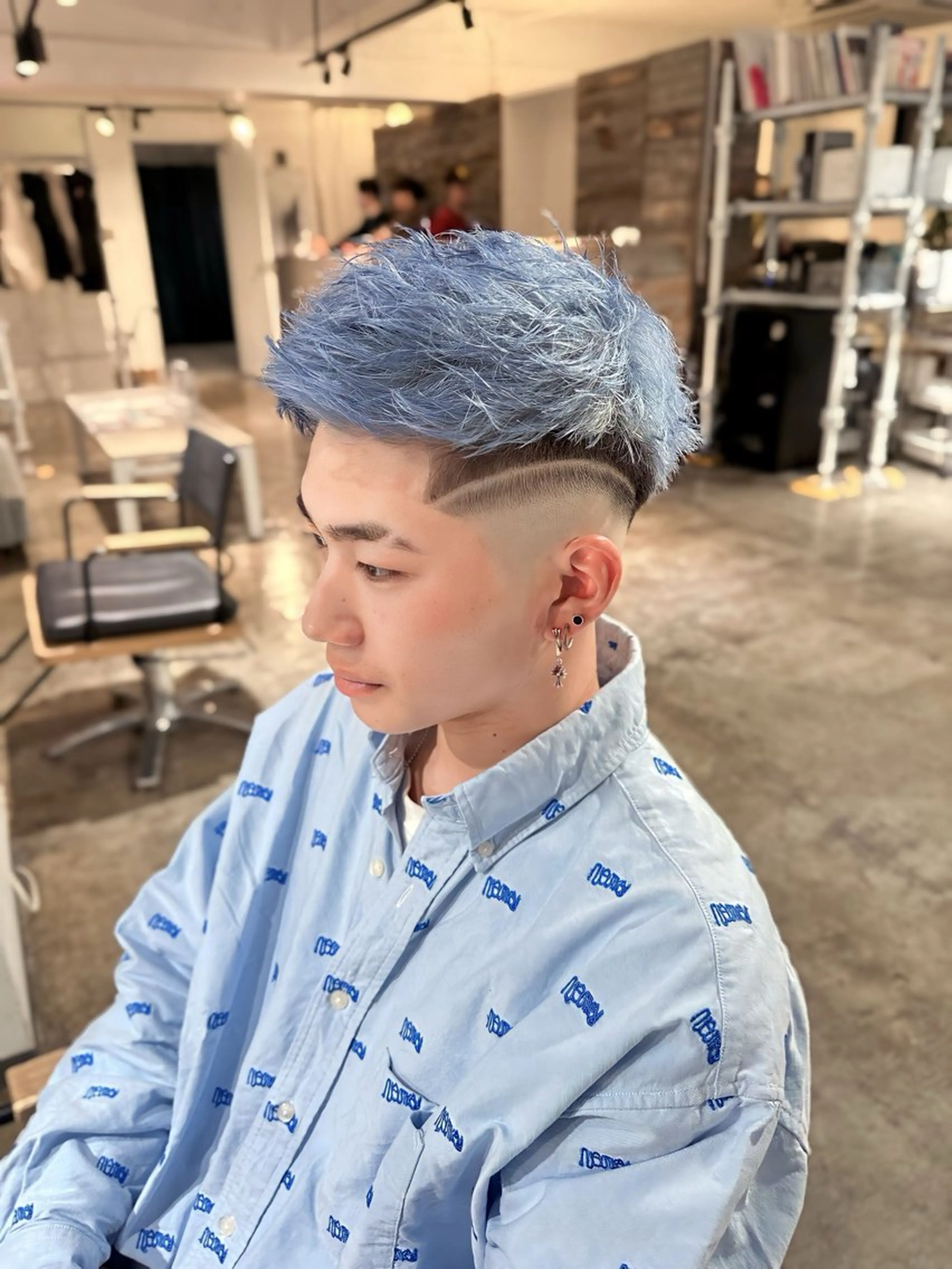 メンズ メンズブリーチ フェードカット メンズハイトーン メンズパーマ スキンフェード カット ヘアカラー トリートメント 骨格補正施術/メンズ 専門美容師/YUYAのヘアスタイル