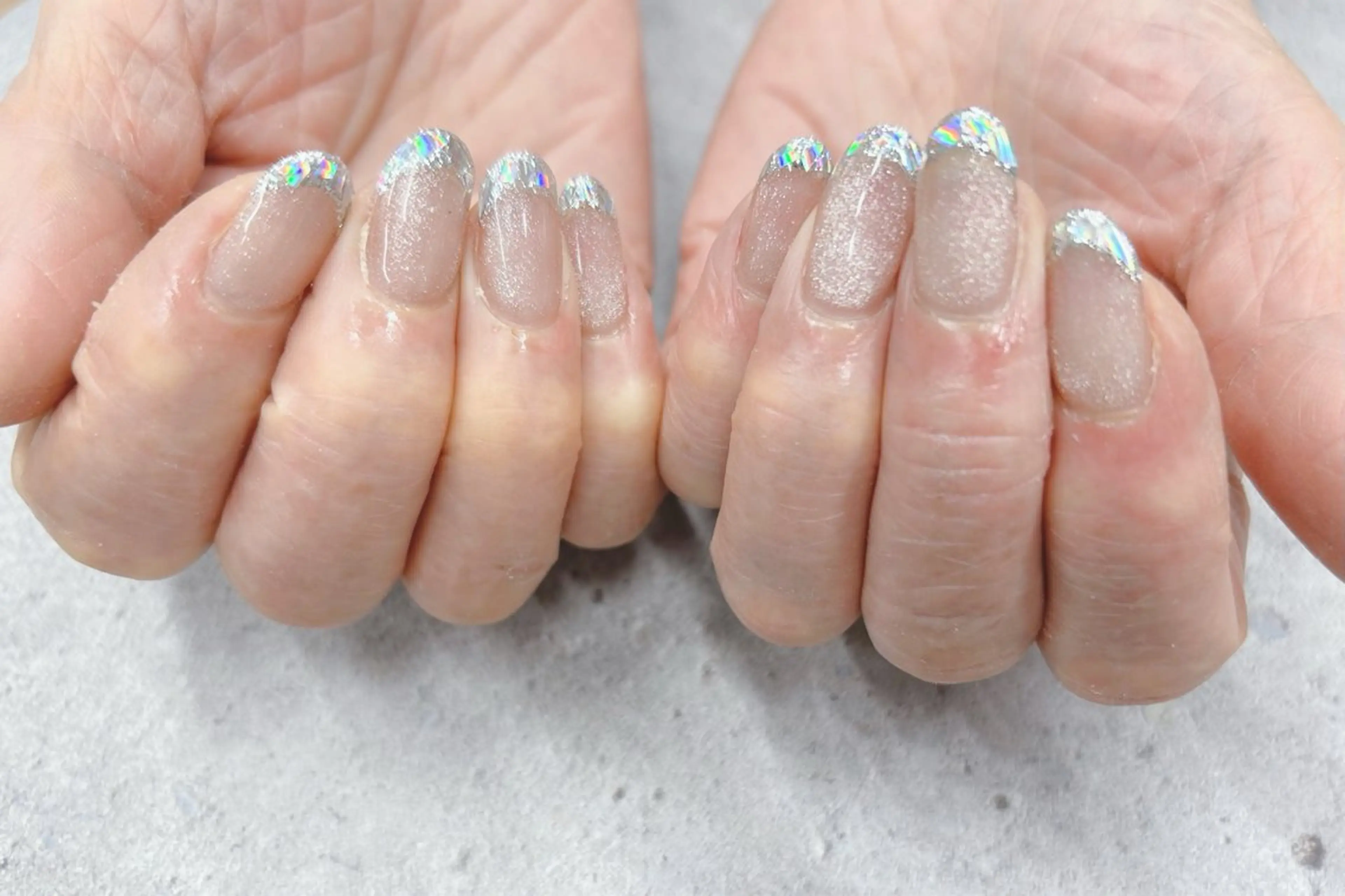 ネイル フレンチネイル ガラスフレンチ マグネットネイル ハンドネイル Nail Salon agré所属・agré ネイルサロン アグレのネイルデザイン