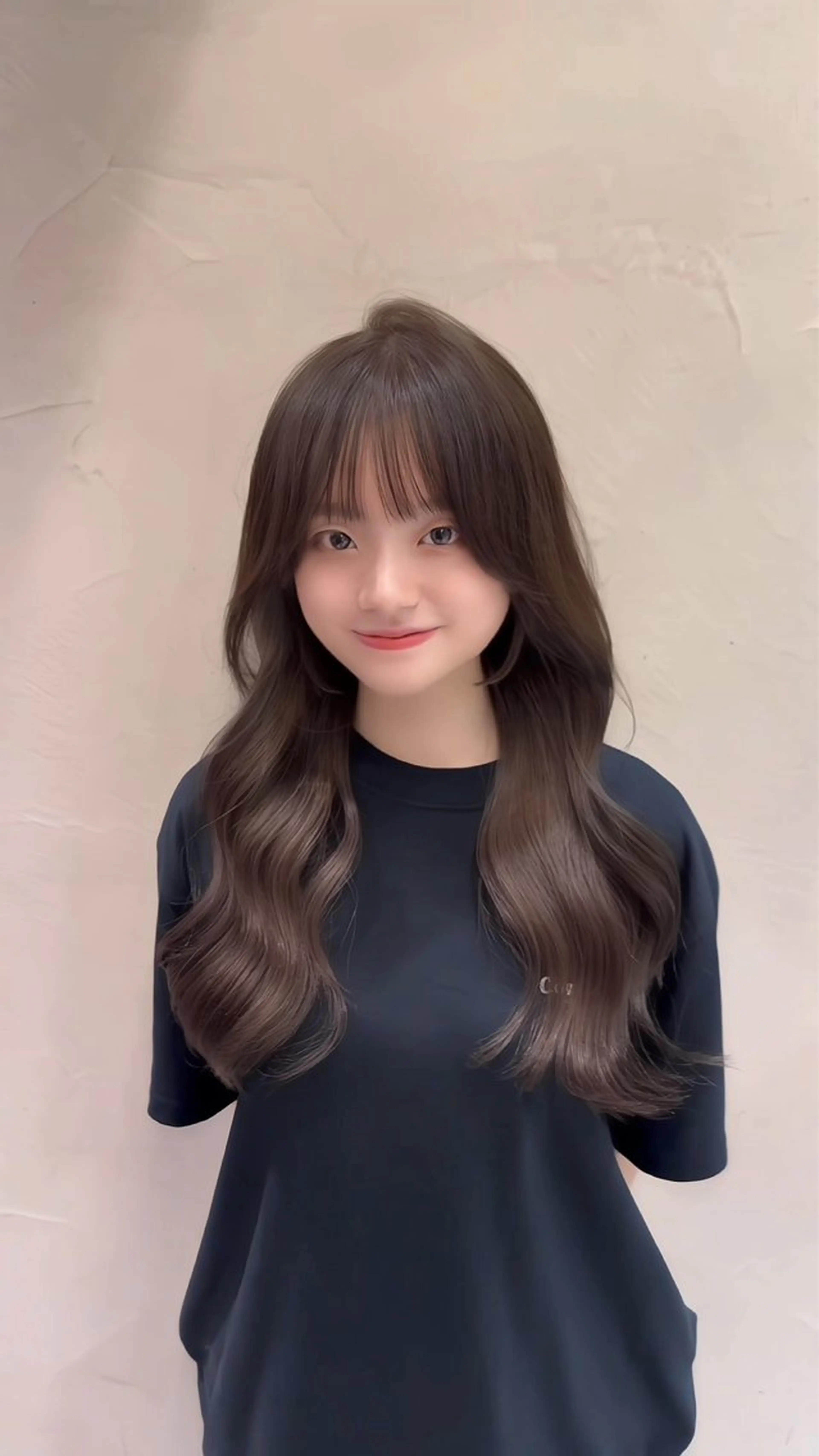 セミロング カット ヘアカラー トリートメント 韓国ヘア/ベージュ カラー/髪質改善/涼のヘアスタイル