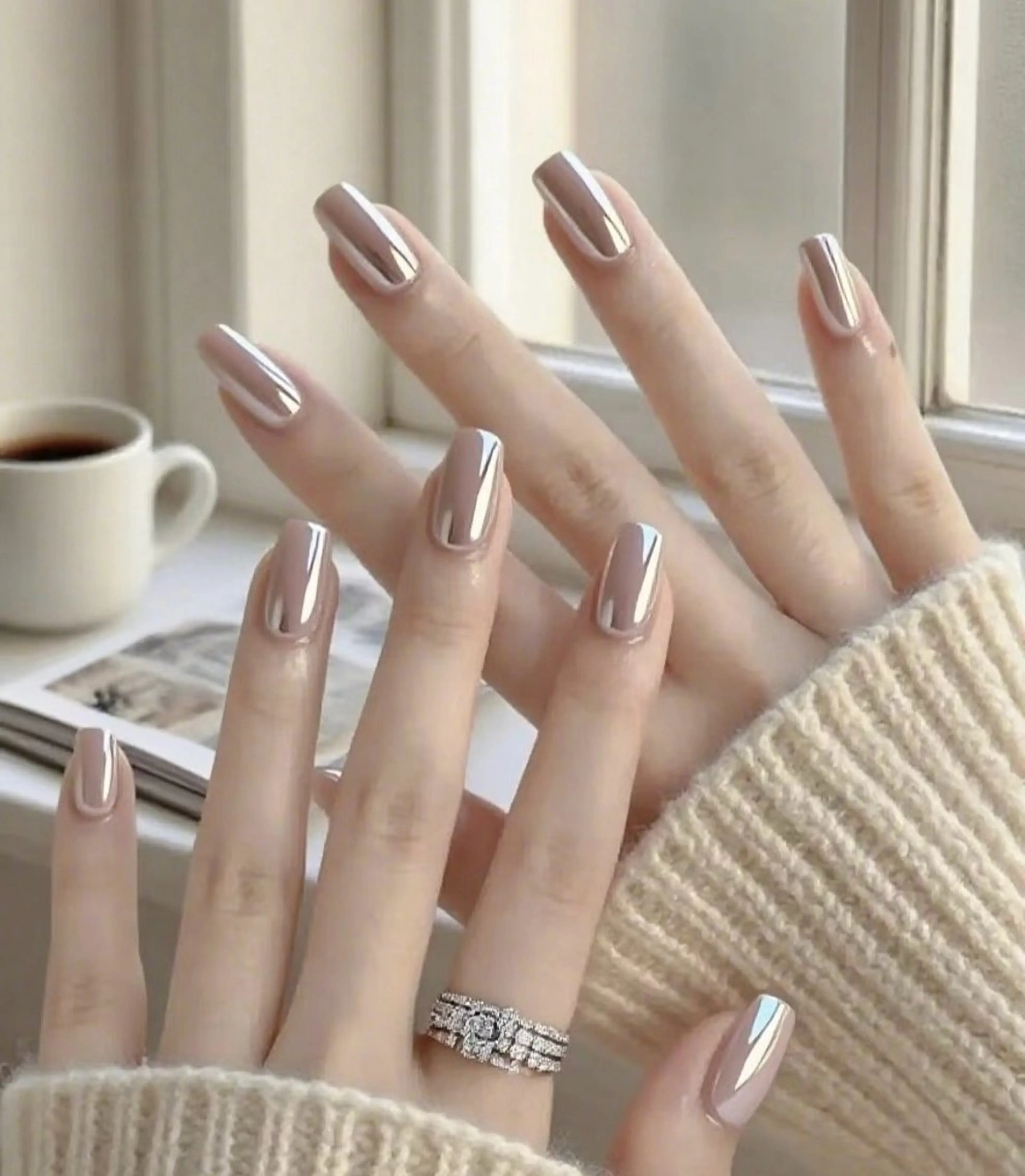 ⭐️新店キャンペーン中　半額セール【初回ソフトジェルオフ無料】 SNS話題のパウダー系ネイル ミラー or オー口ラの写真