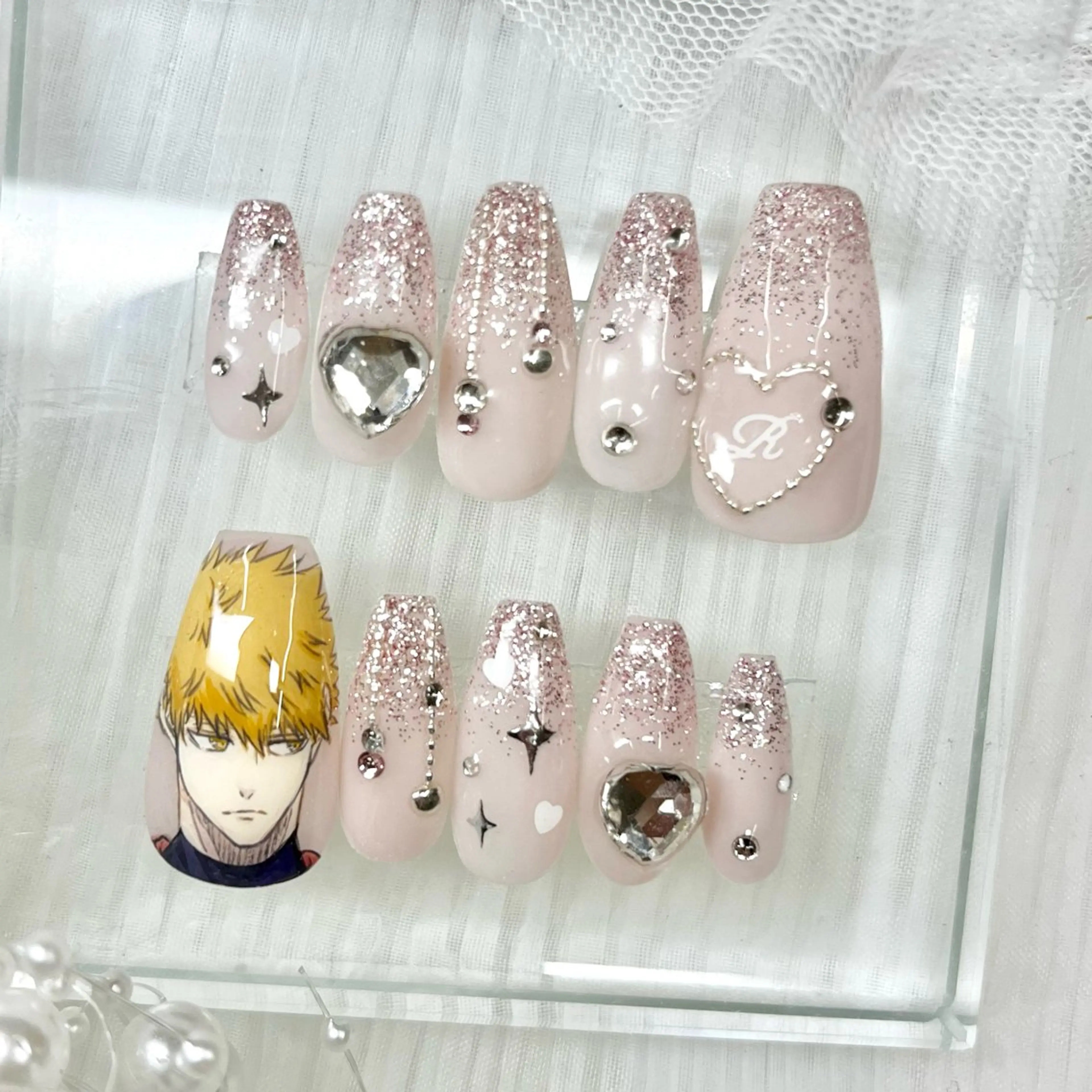 ネイル ハート ハンドネイル 池袋痛ネイル Nok. 渡辺のネイルデザイン