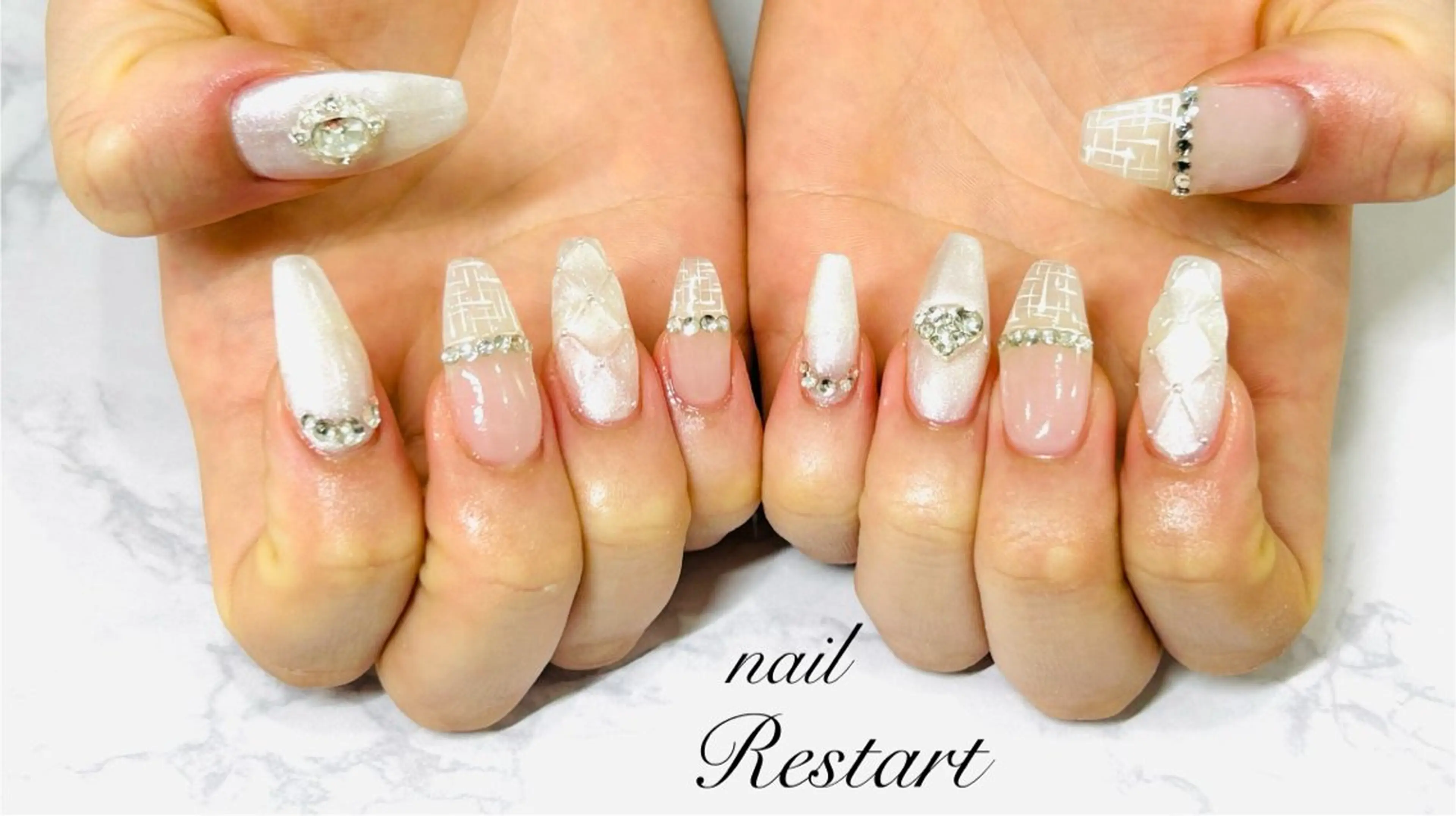 ロング ハンドネイル nail Restart所属・Restart YURIのネイルデザイン