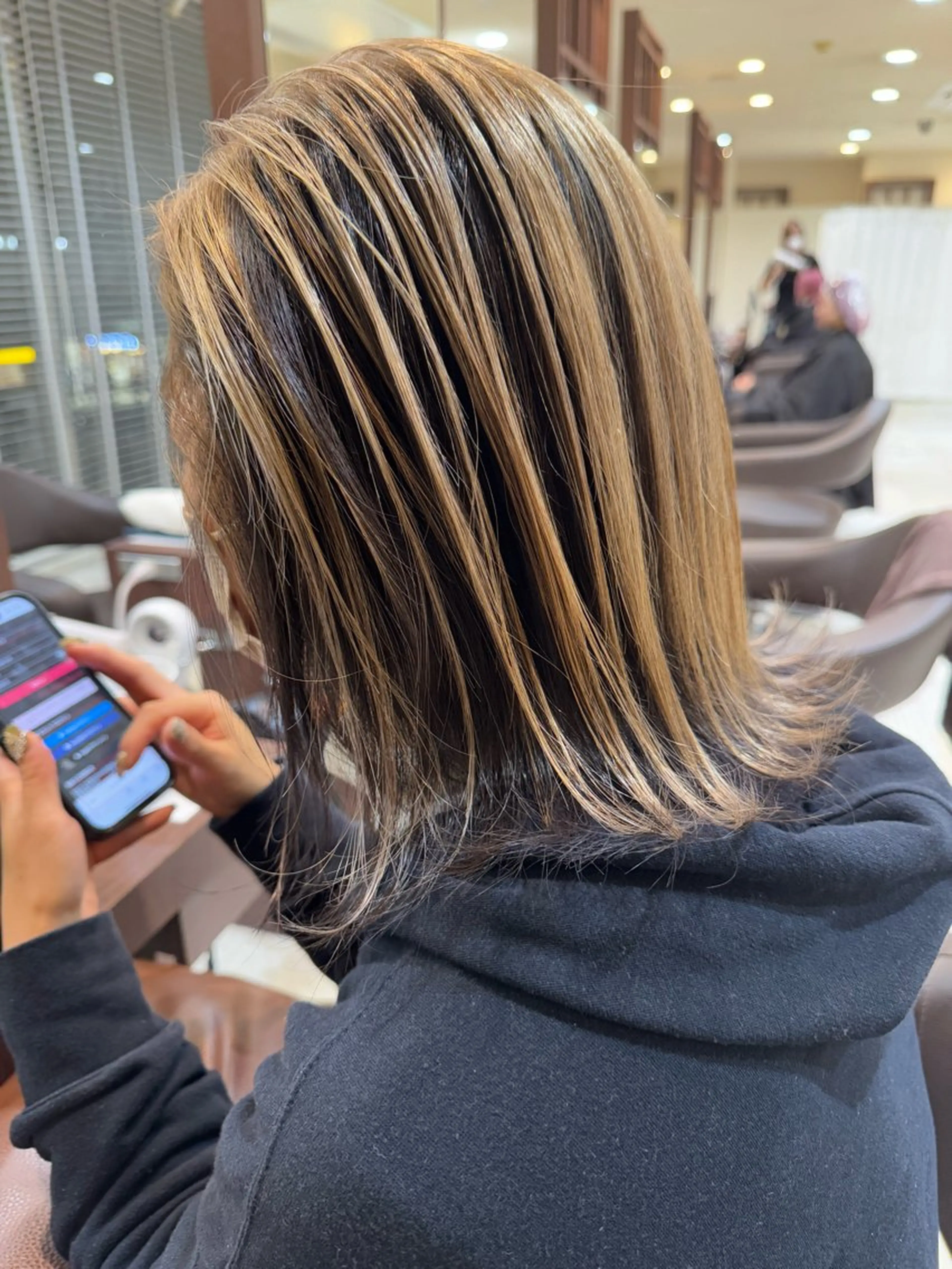 ミディアム ヘアカラー 龍 颯斗のヘアスタイル