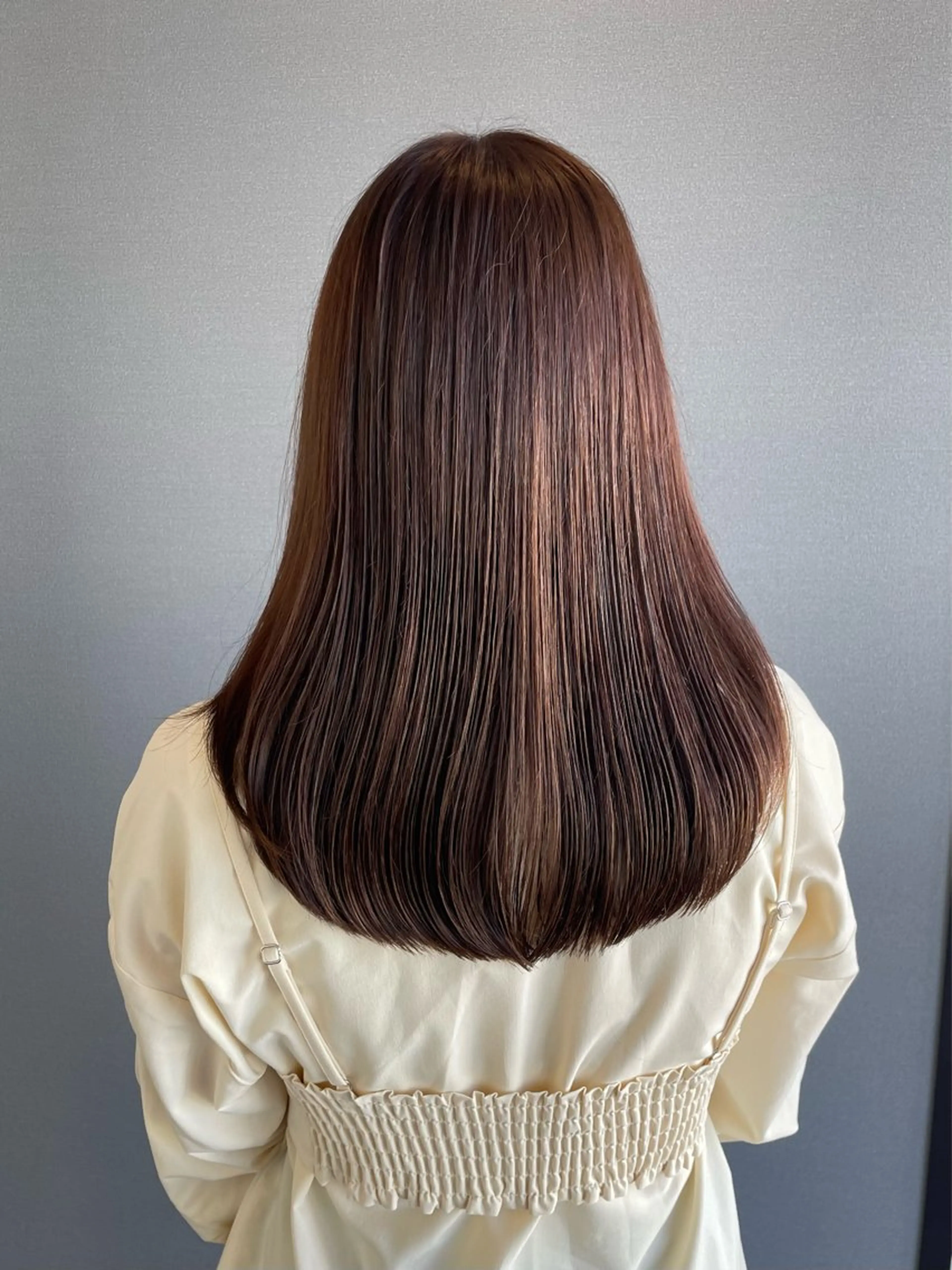 セミロング カラー ベージュカラー トリートメント カット ヘアカラー トリートメント kitin  吉祥寺 山岸花のヘアスタイル