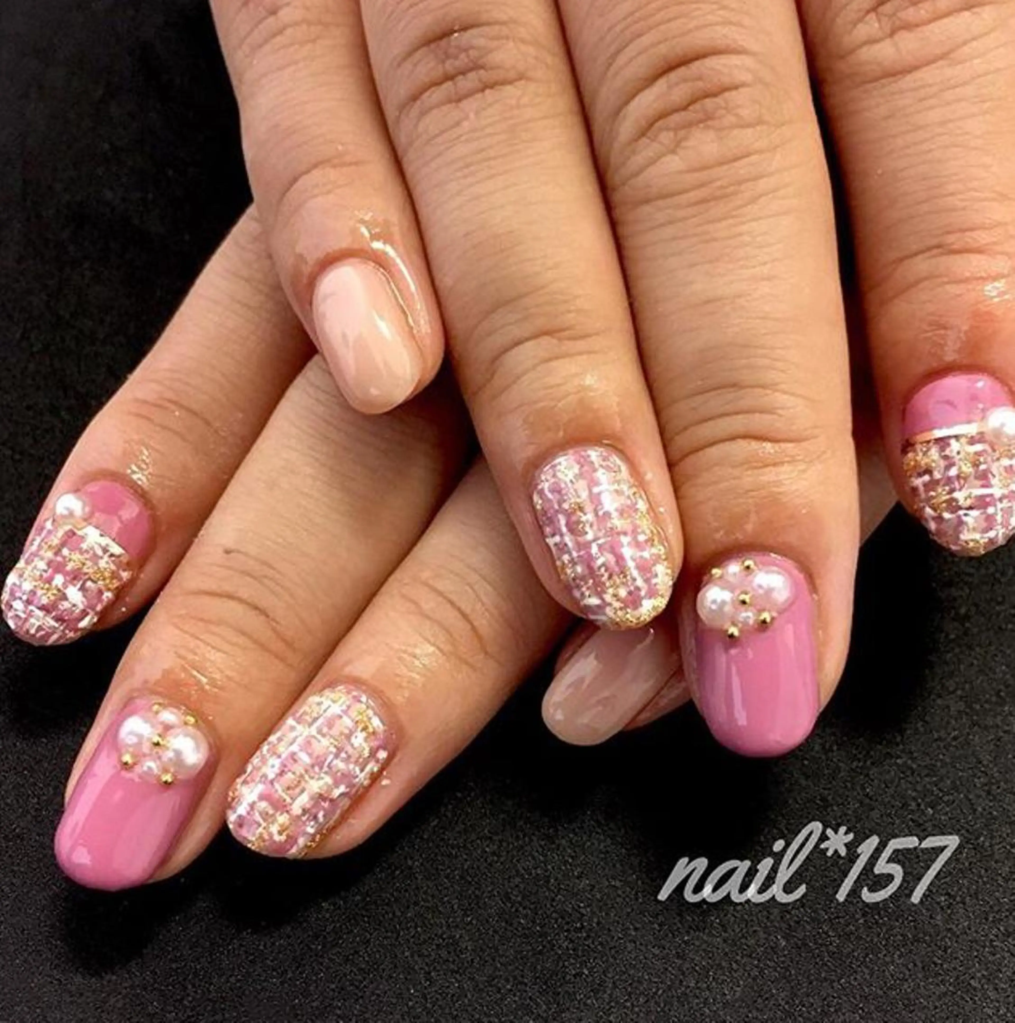 ネイル ツイードネイル nail*157 .のネイルデザイン