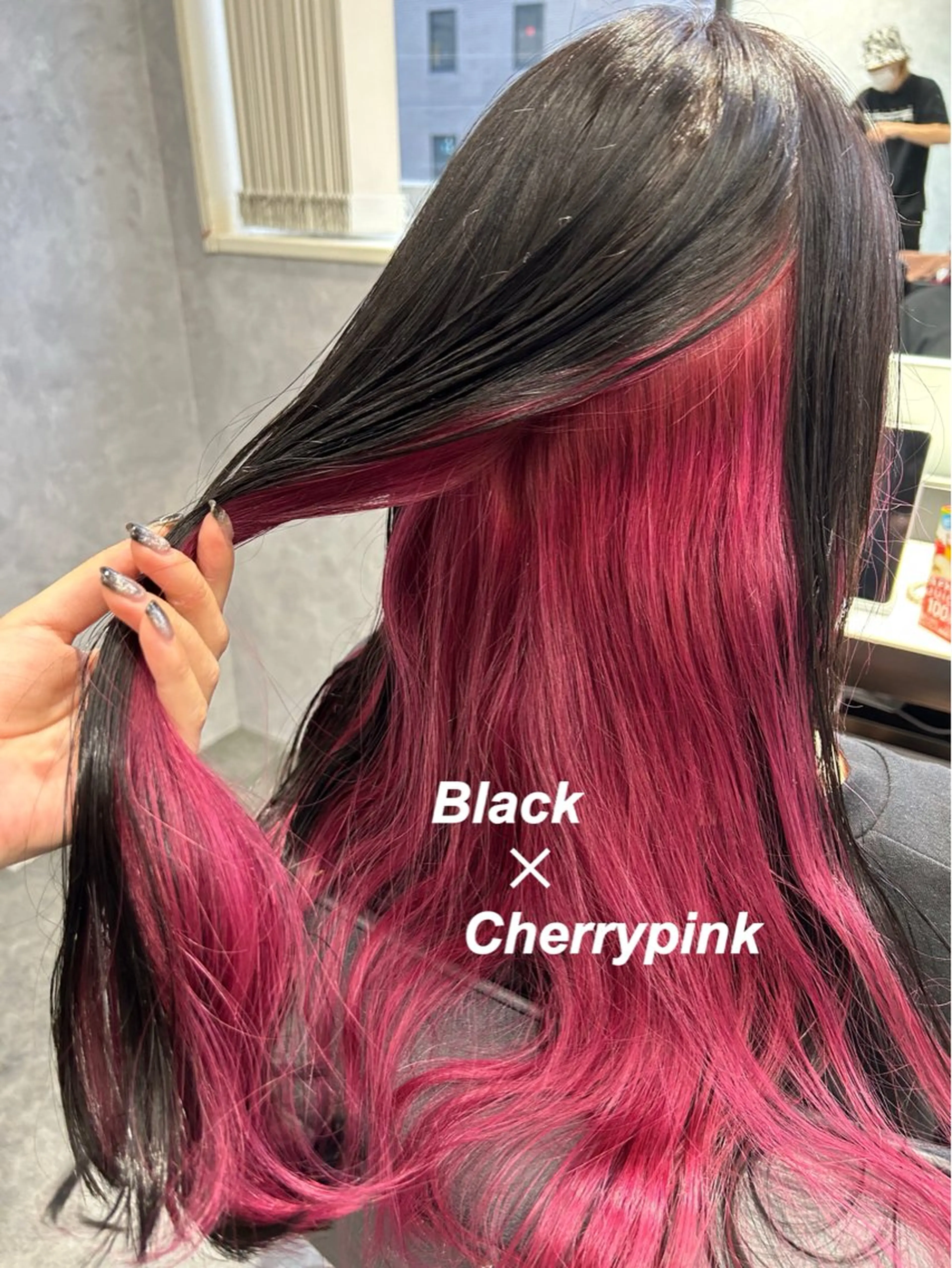 ロング カラー ピンクカラー カット ヘアカラー プルエクステ/インナ ーカラー🦊はるなのヘアスタイル