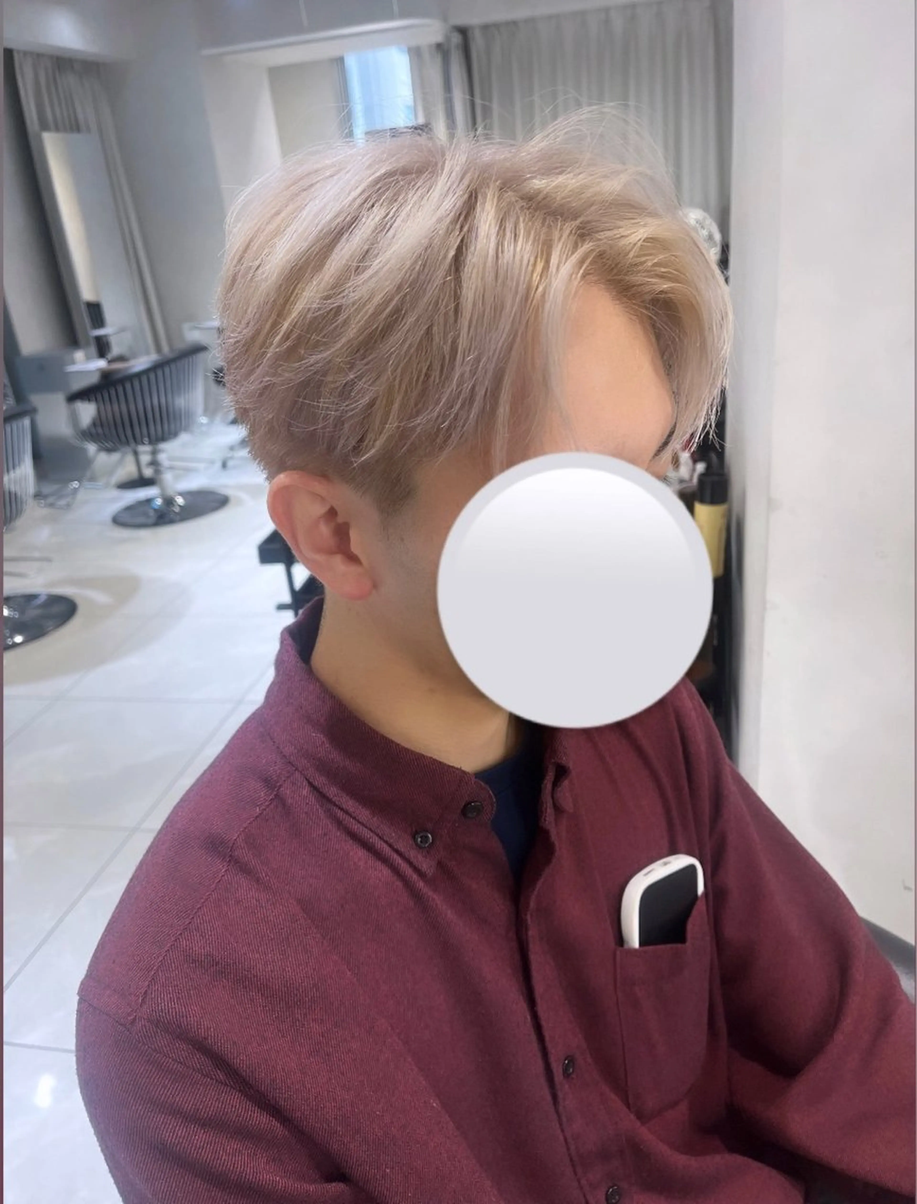 カラー メンズ カット ヘアカラー メンズセンターパート 🇰🇷wakanaのヘアスタイル