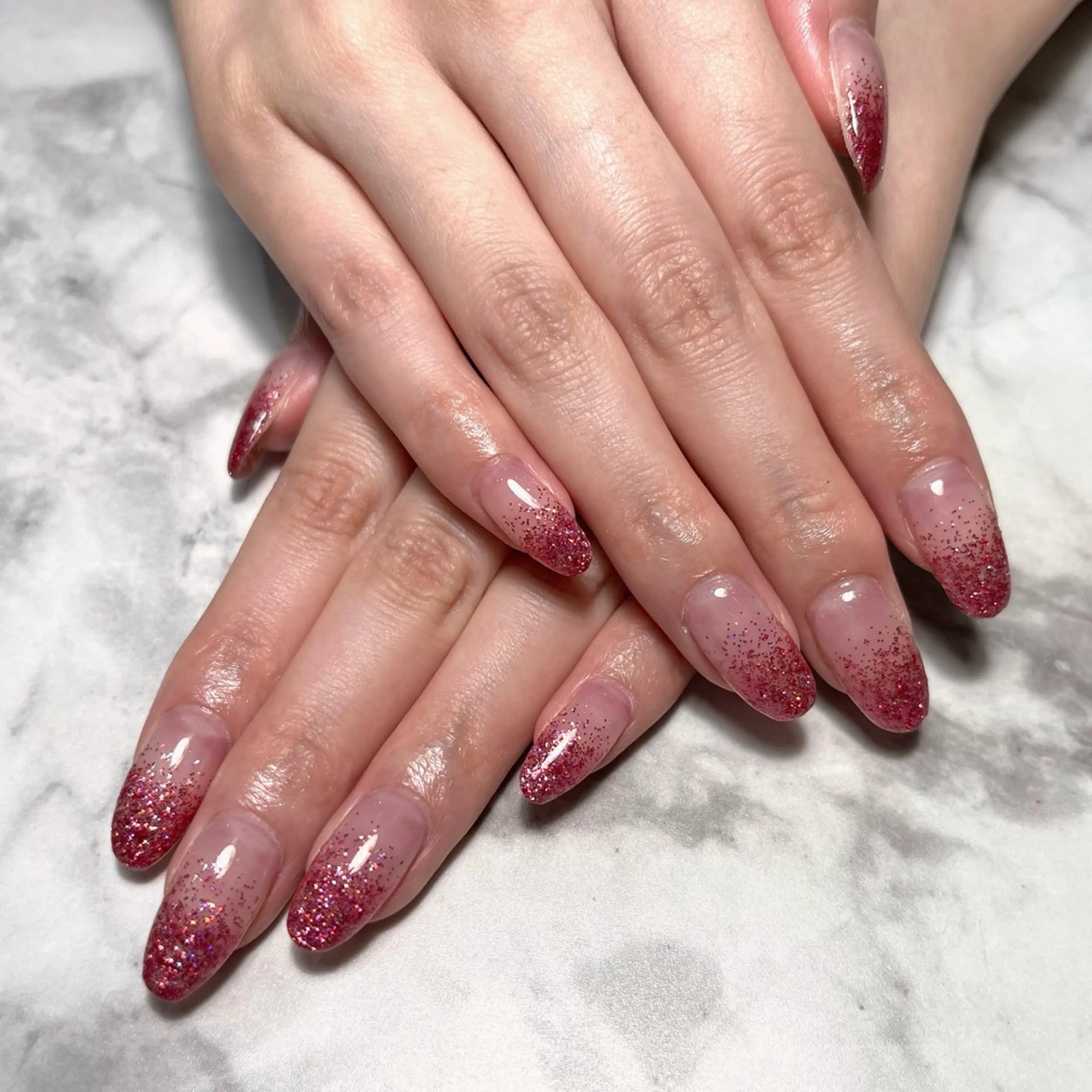 ネイル グラデーション ラメ(グリッター) ラメグラデーション NICO Saoriのネイルデザイン